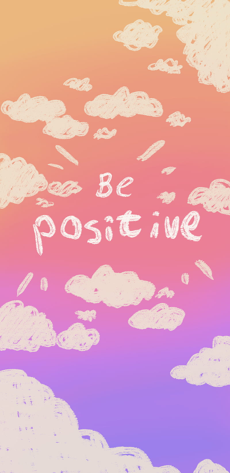 800x1644 Be positive, bepositive, cute, cute, pastel, pink, wholesome, HD phone wallpaper