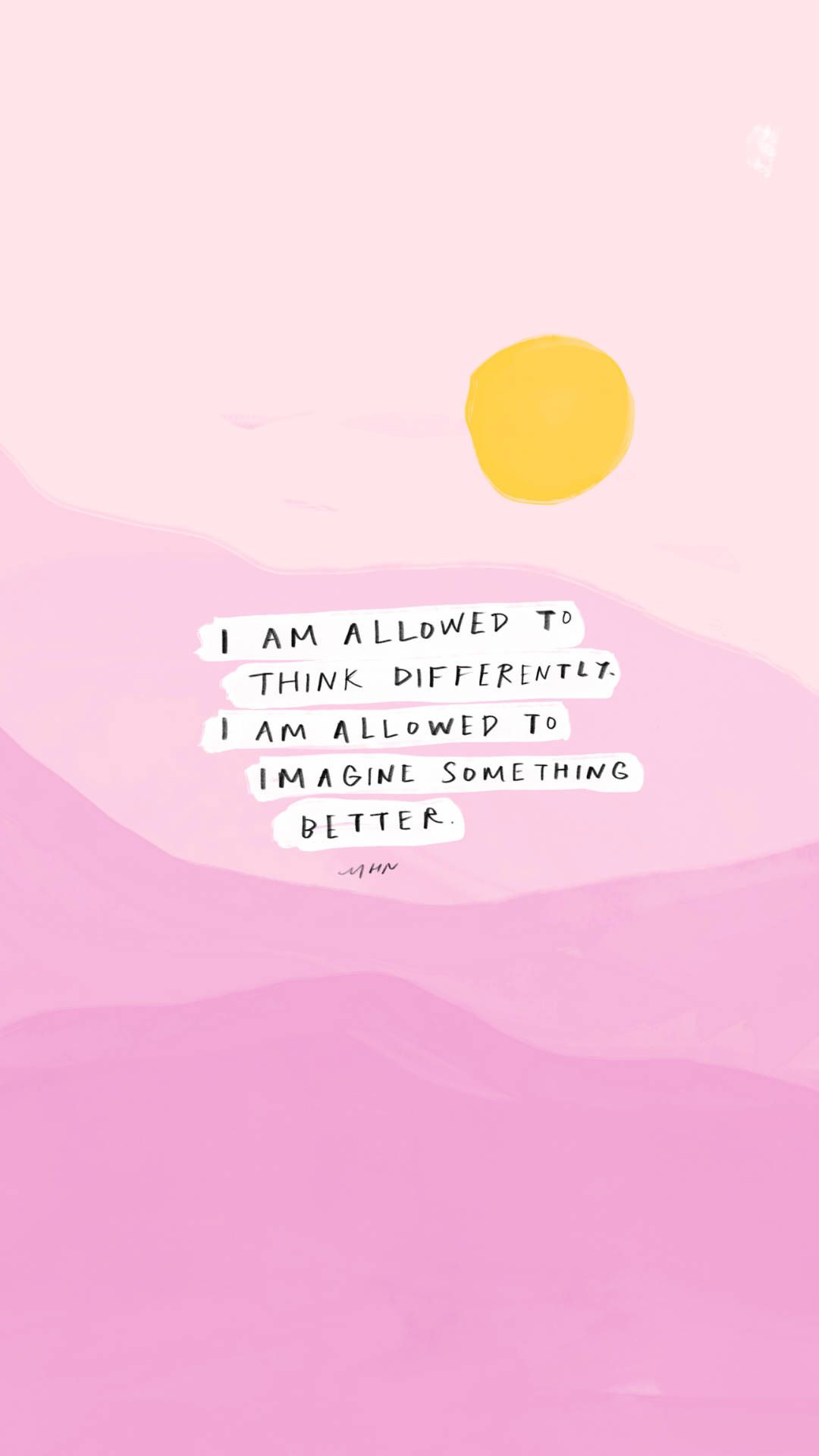 1080x1920 Download Pink Gradient Affirmation Wallpaper