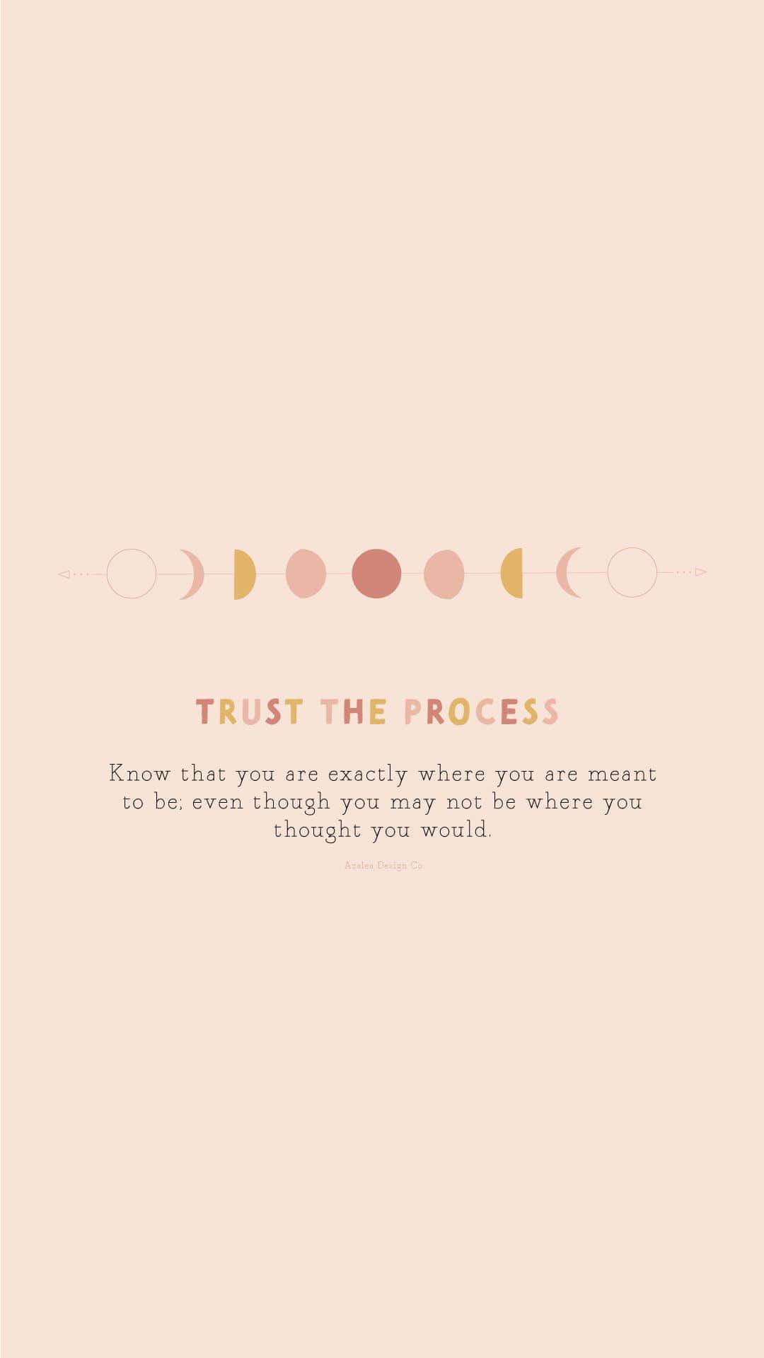 1080x1920 Download trust the process quote with a pink background Wallpaper