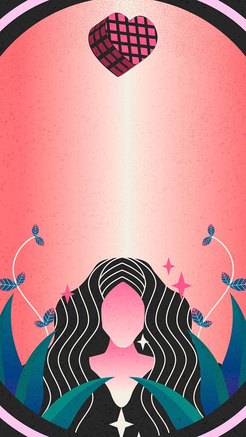 800x1422 Feminine pink desktop wallpaper, positive