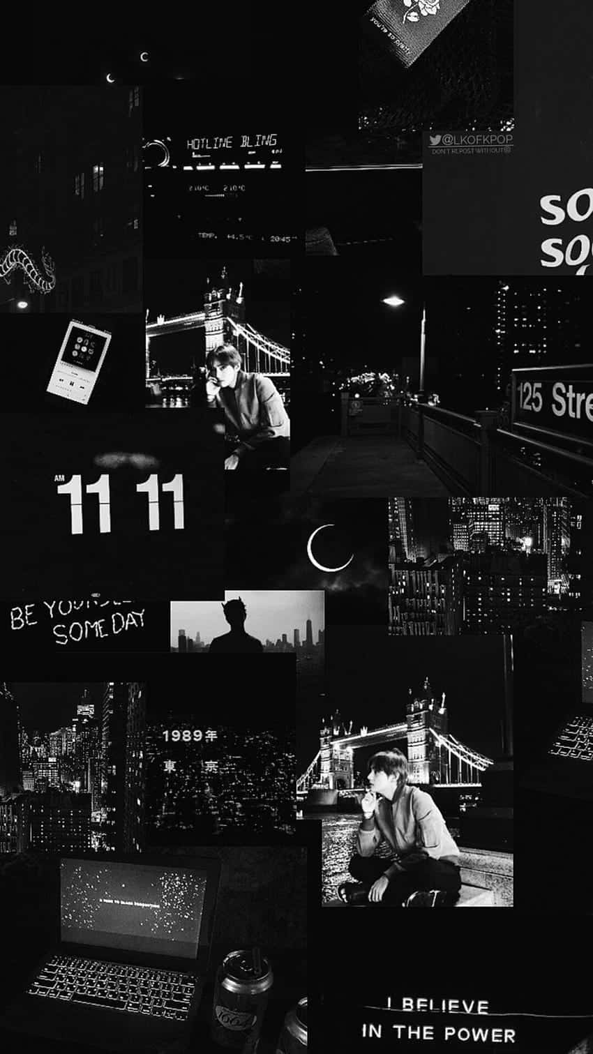 850x1511 Download Tumblr Collage Black Aesthetic Background