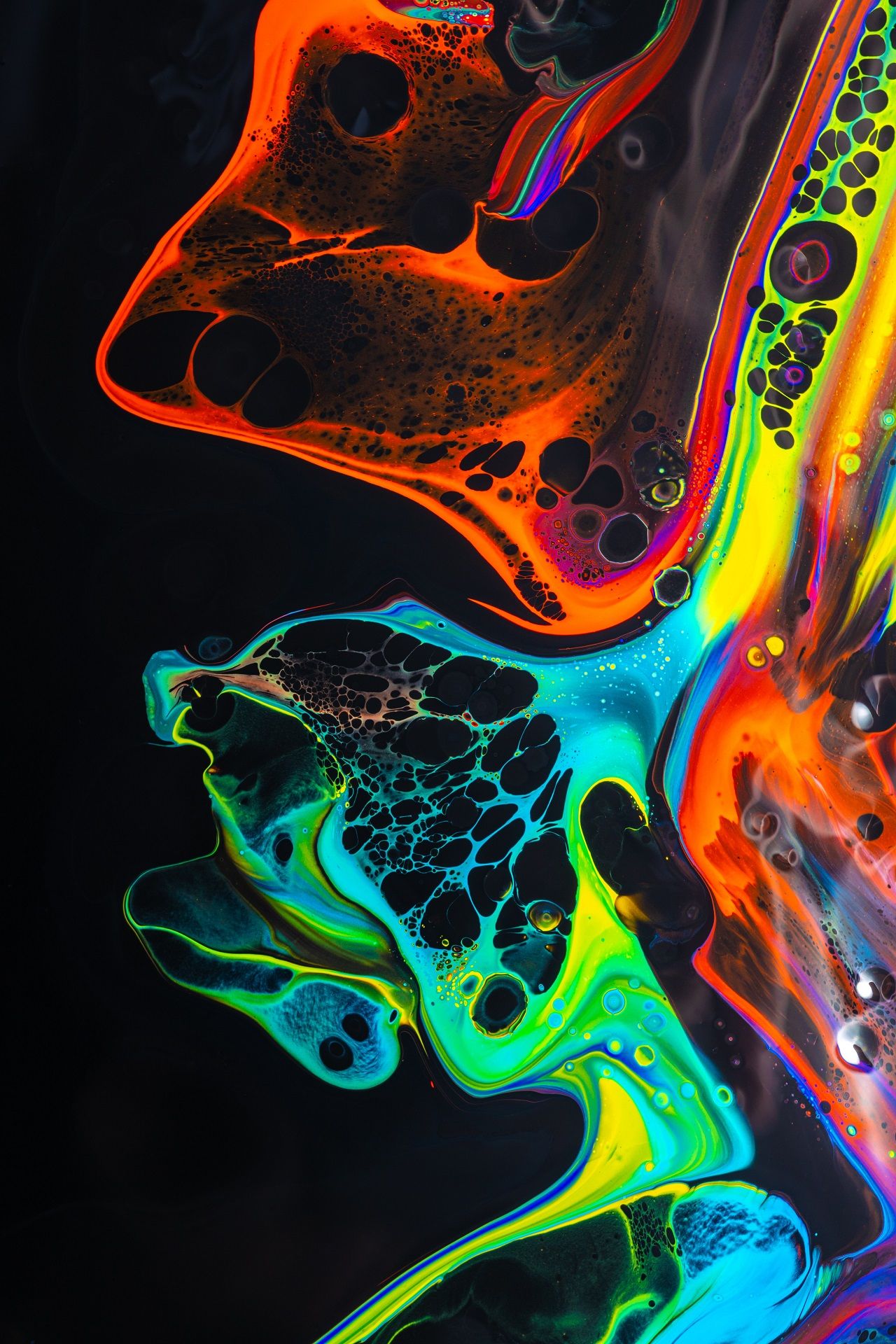 1280x1920 WALLPAPER IPHONE COLORFUL BLACK AESTHETIC