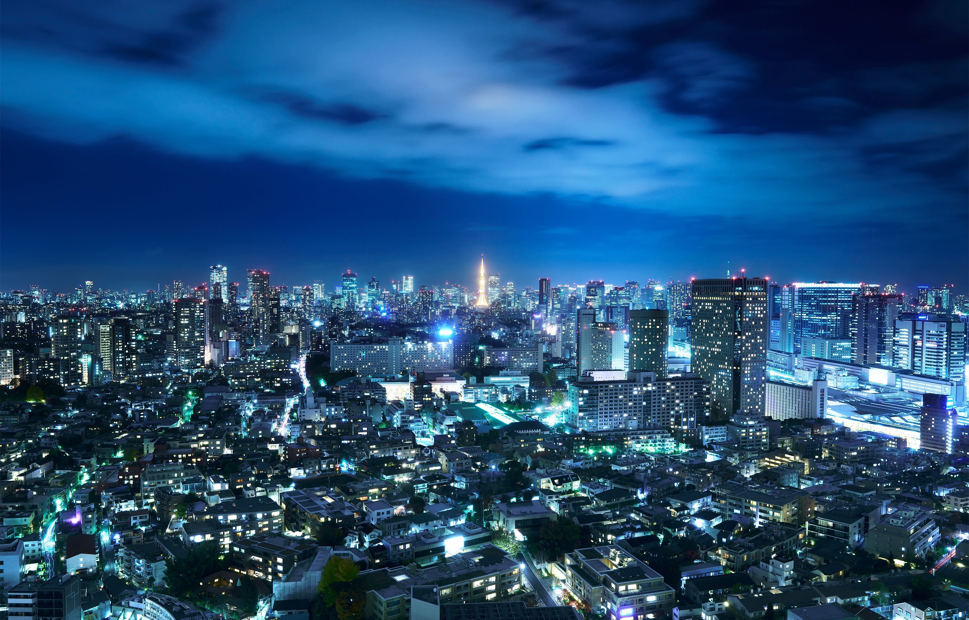 3200x2048 Wallpaper lights, night, the sky, Tokyo, Japan, the city for mobile and desktop, section город, resolution 3200x2048