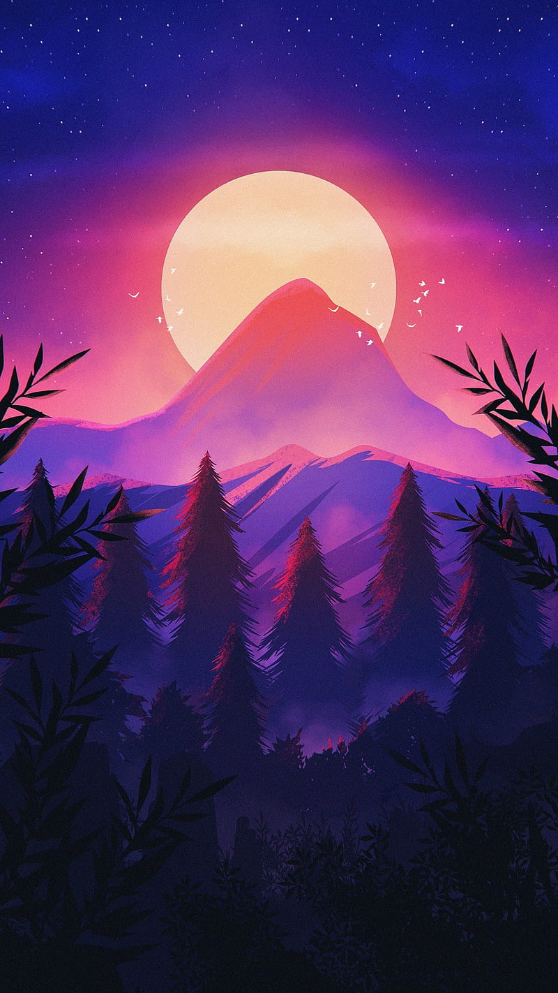 800x1422 FOREST, hood, japan, mount, mountain, night, sky, HD phone wallpaper