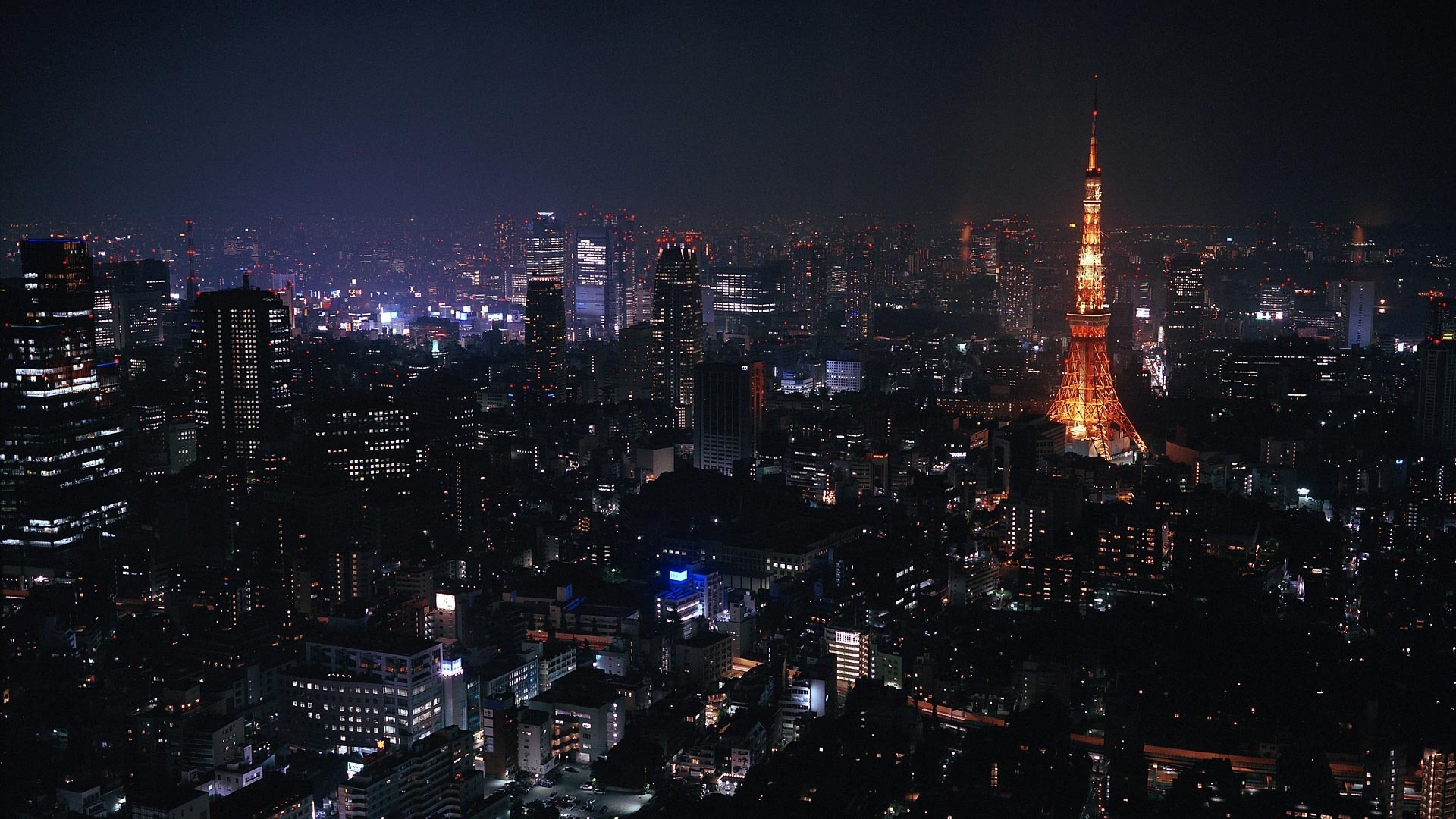 3840x2160 4k Japan Night Wallpaper