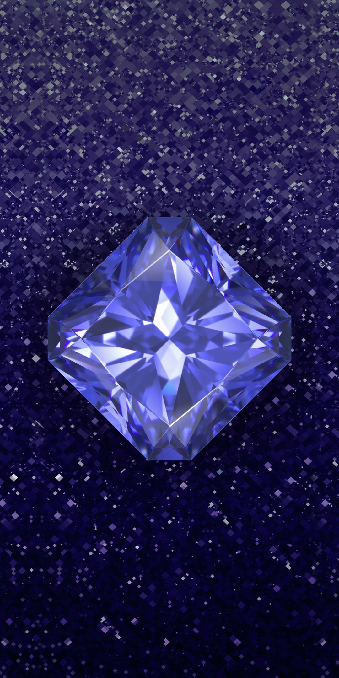 1080x2160 Diamond Wallpaper 4K, Blue aesthetic, Blue abstract