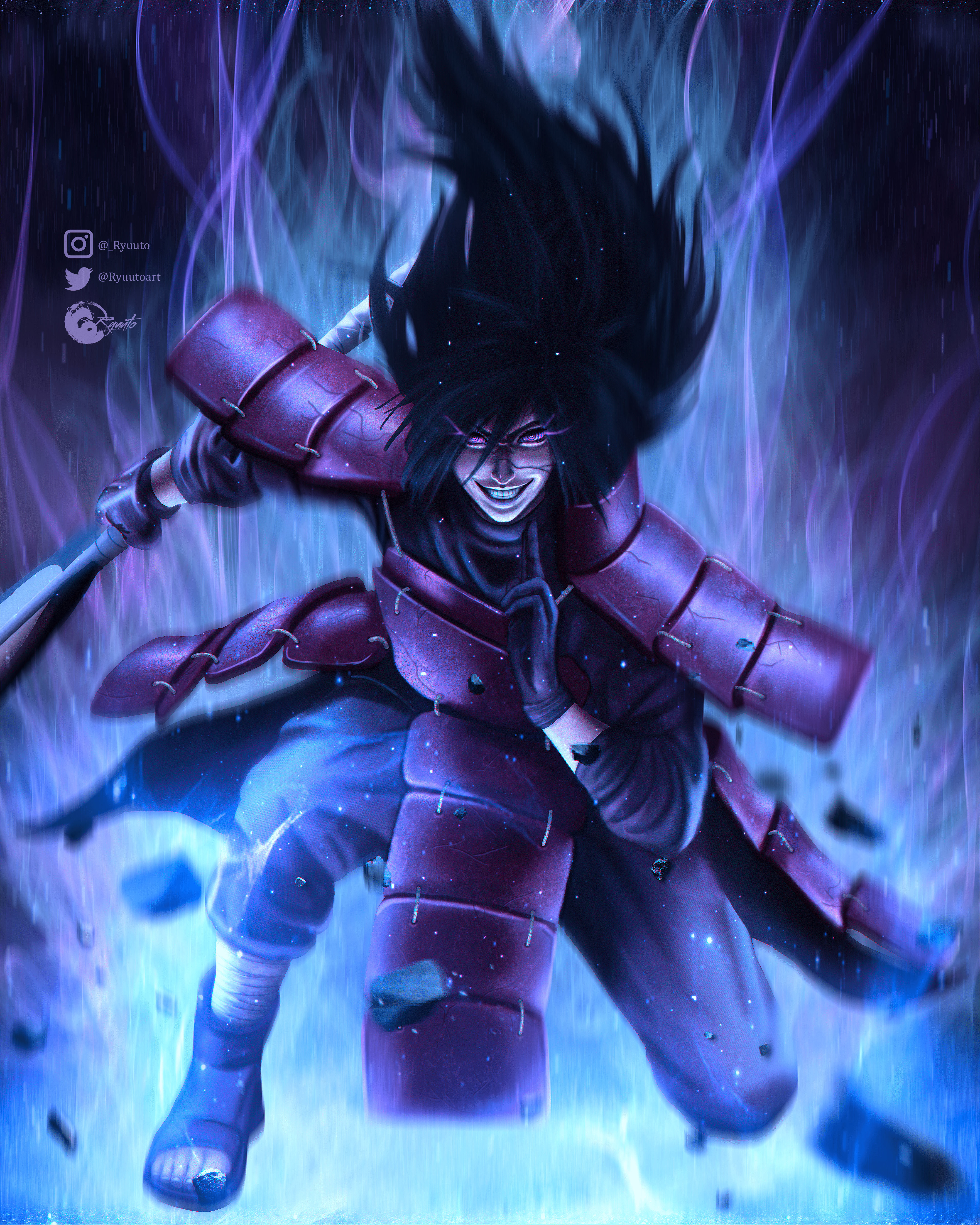 4320x5400 Fanart I made of Uchiha Madara, I hope you like it, made only in photohop