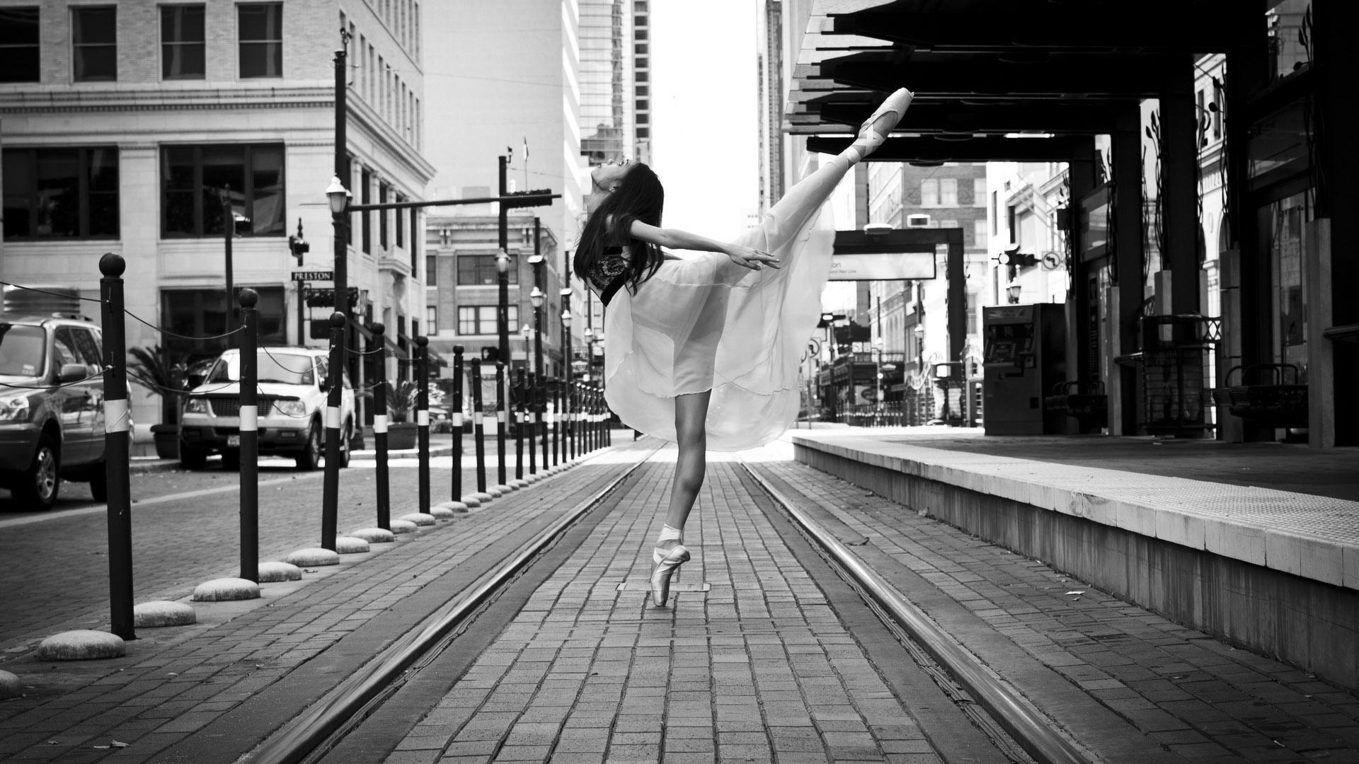 1920x1080 Street art. Ballet. Wallpaper for Android