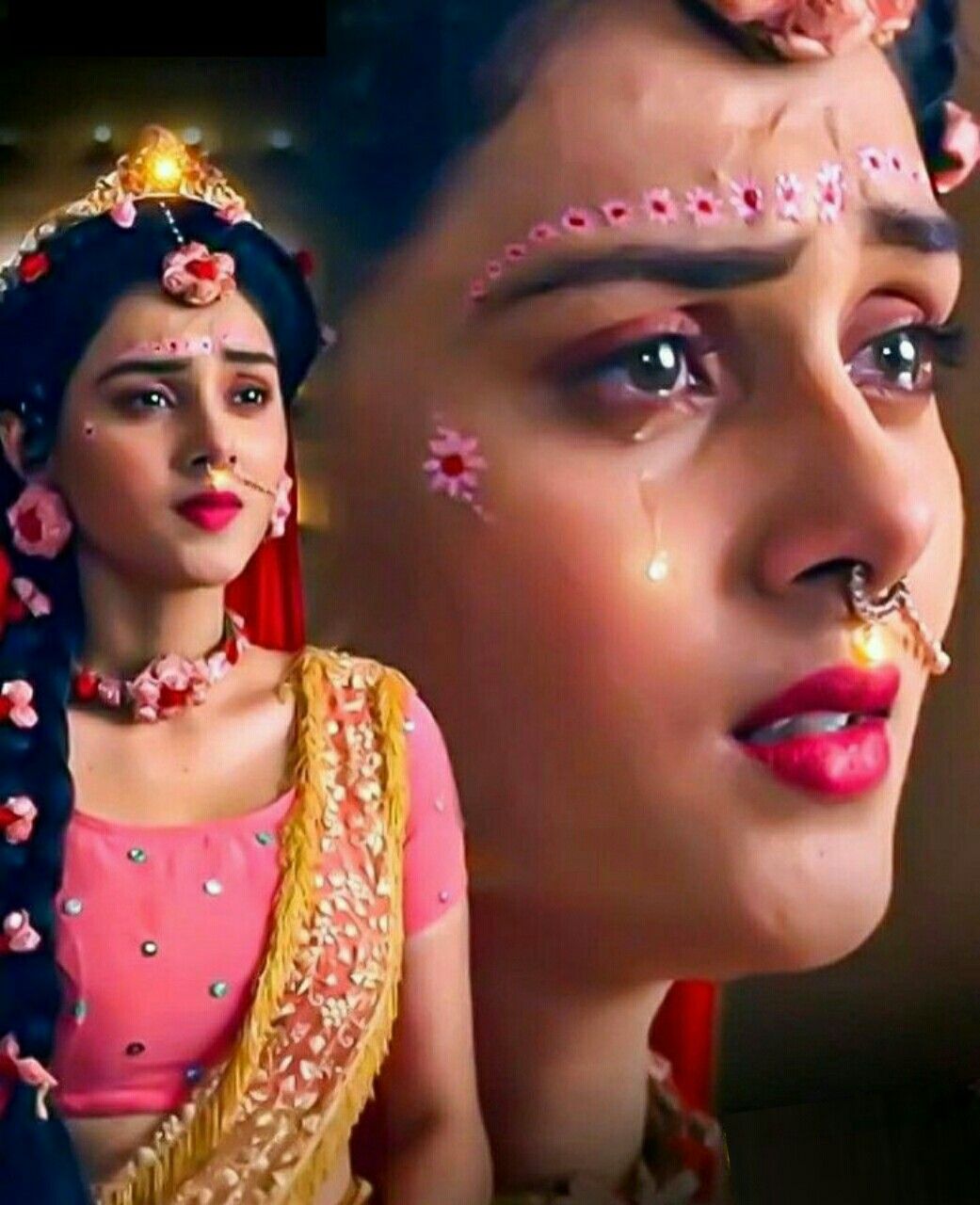 1041x1280 radha crying
