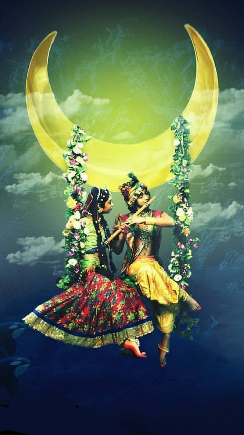 800x1422 Radha Krishna, attack, away, dead, fantasy, motorcycle, space, spirit, spirits, HD phone wallpaper