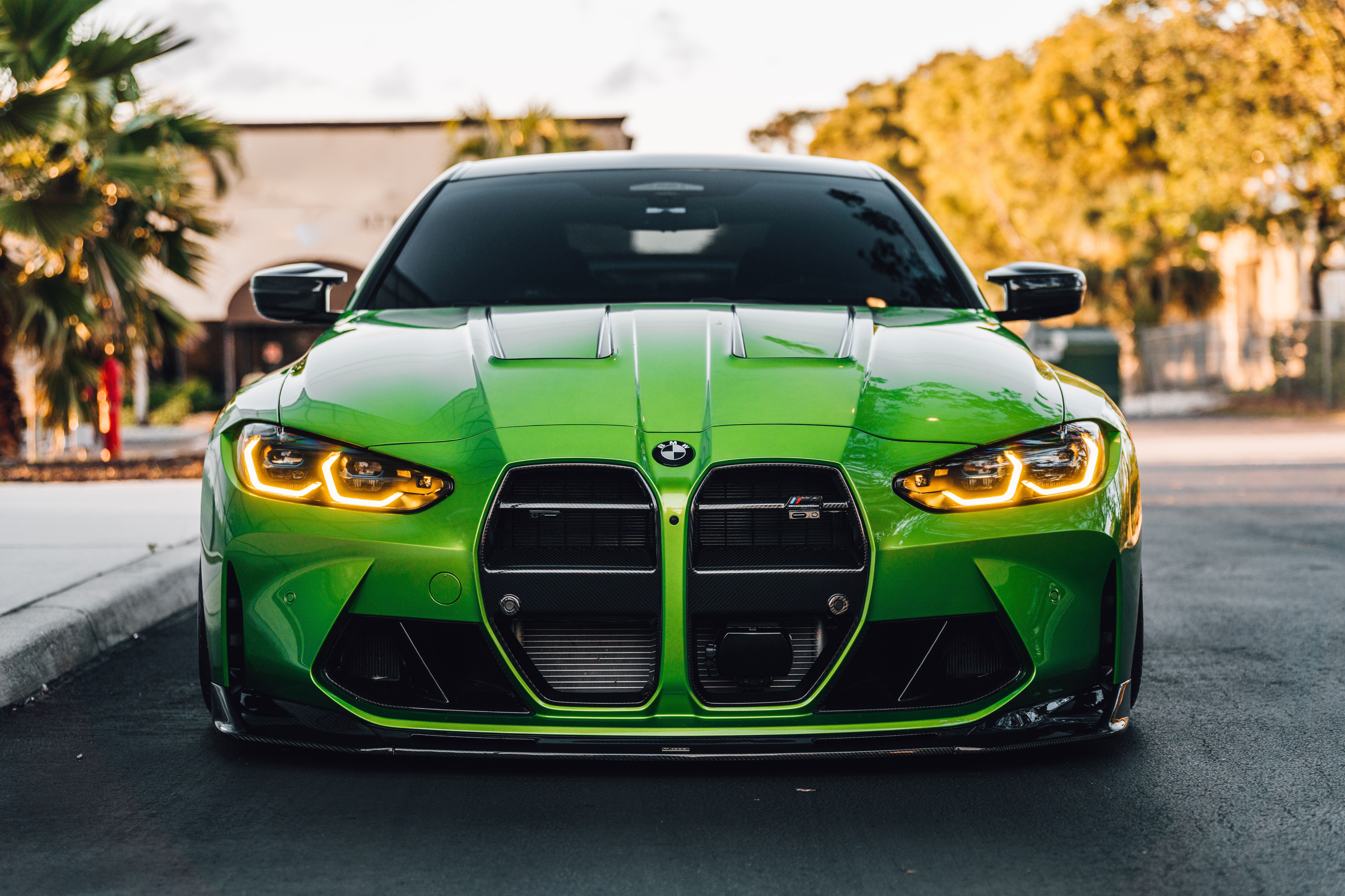9145x6097 Wallpaper green, face, road, light, BMW M Yellow Light, Front, G82 for mobile and desktop, section bmw, resolution 9145x6097