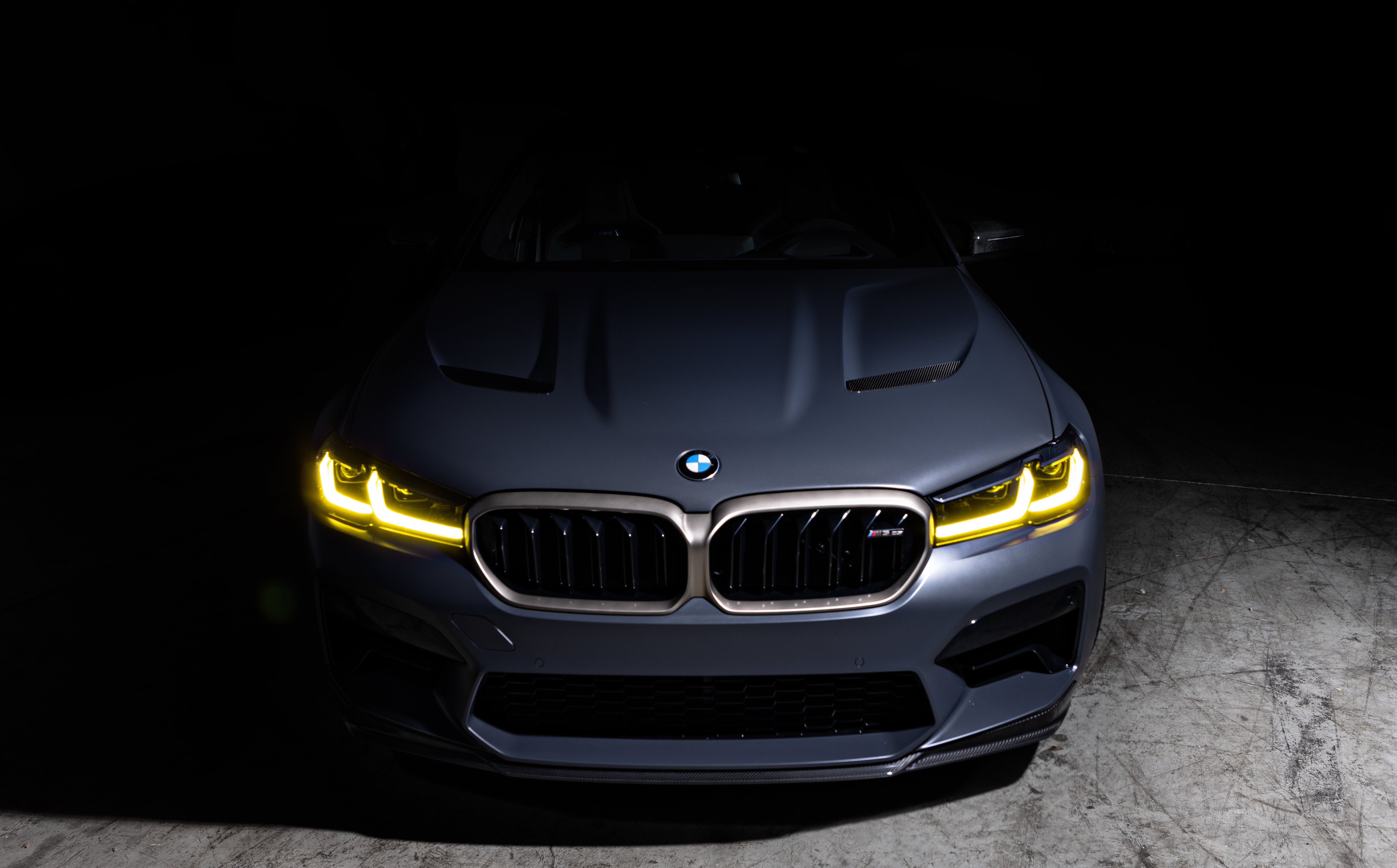 6143x3817 Wallpaper lights, face, M5 CS, Front, BMW, shadow for mobile and desktop, section bmw, resolution 6143x3817