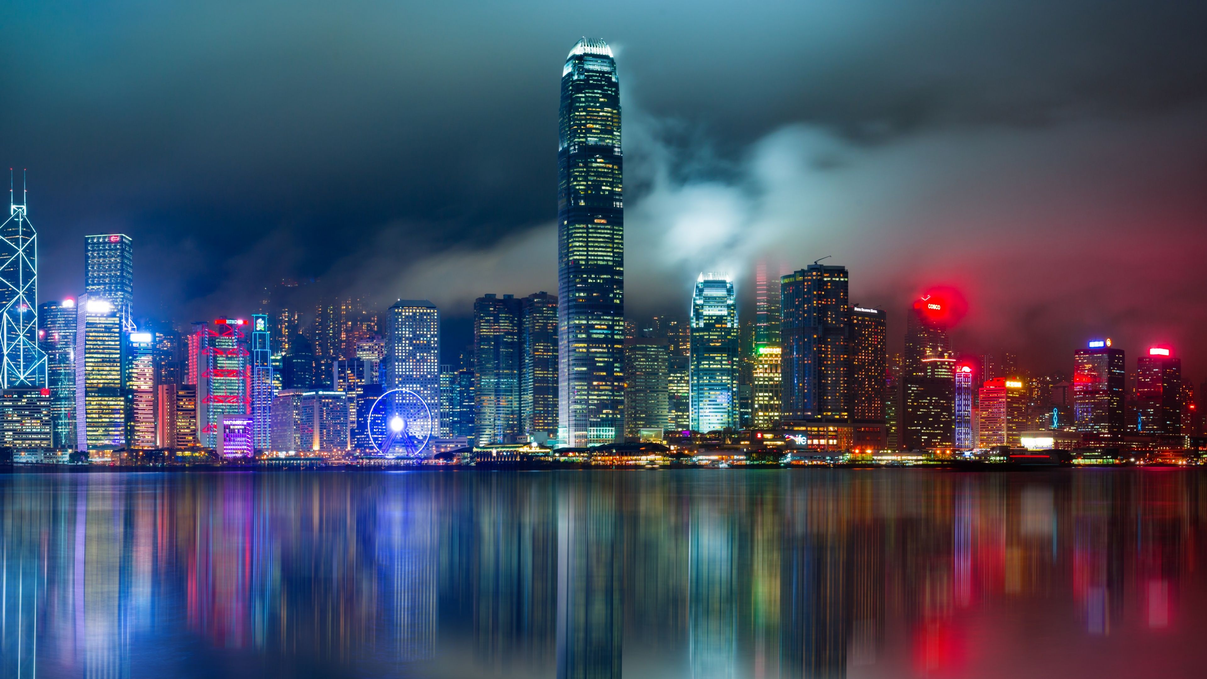 3840x2160 Hong Kong City Wallpaper 4K, 8K, Skyline, Body of Water