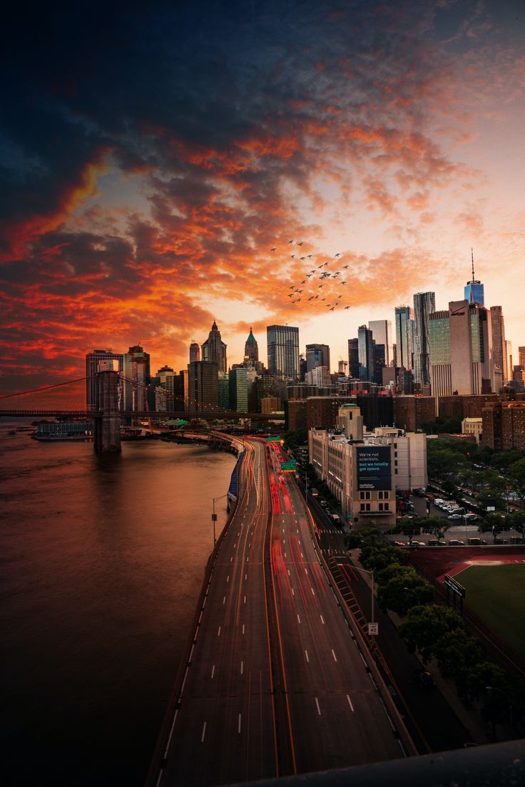 736x1104 City sunset wallpaper 4K