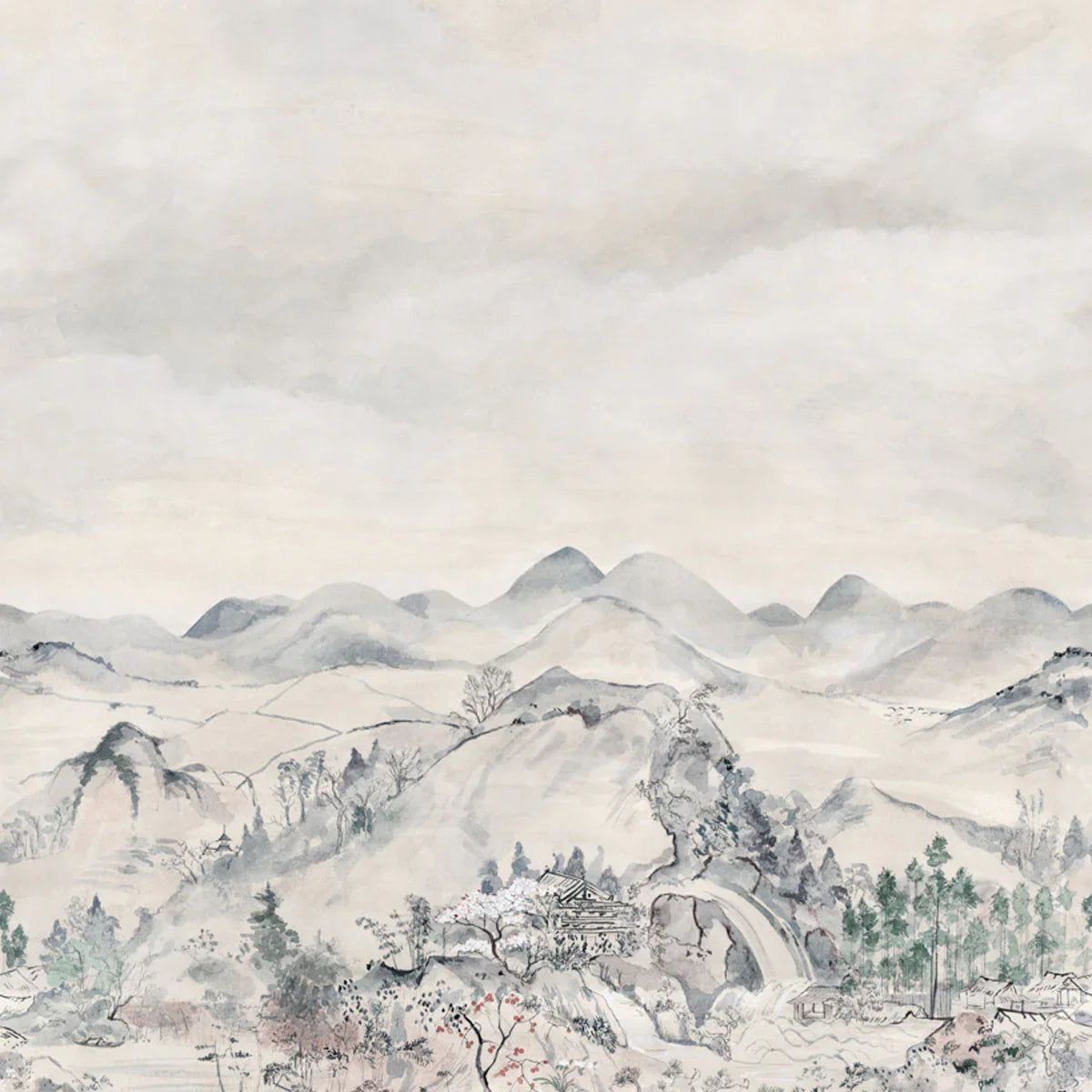 1200x1200 Watercolor Chinese Art, Chinoiserie, Japanese Chinoiserie Wallpaper Cole Son Courthouse Interiors