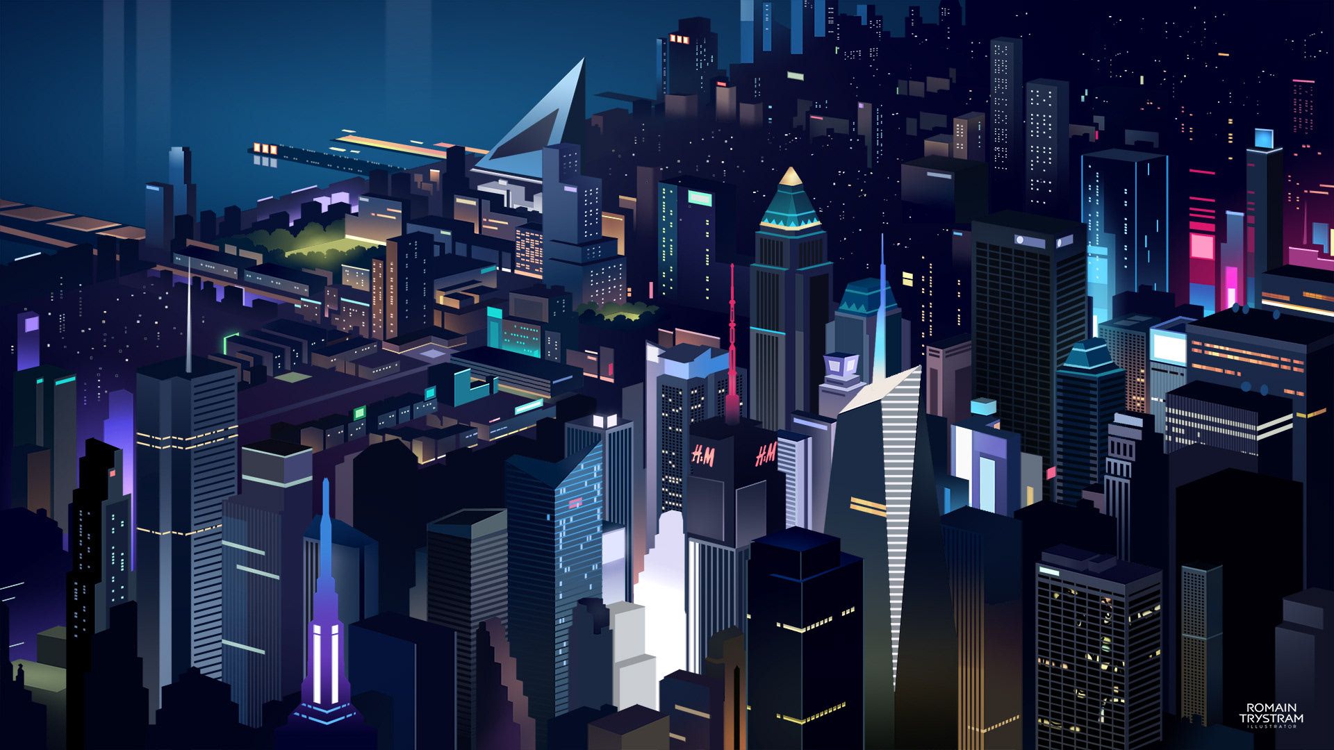 1920x1080 Romain Trystram illustrations 2019