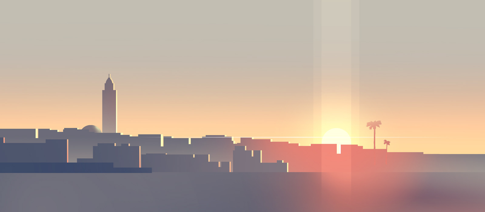 1600x701 Digital Urban Illustrations