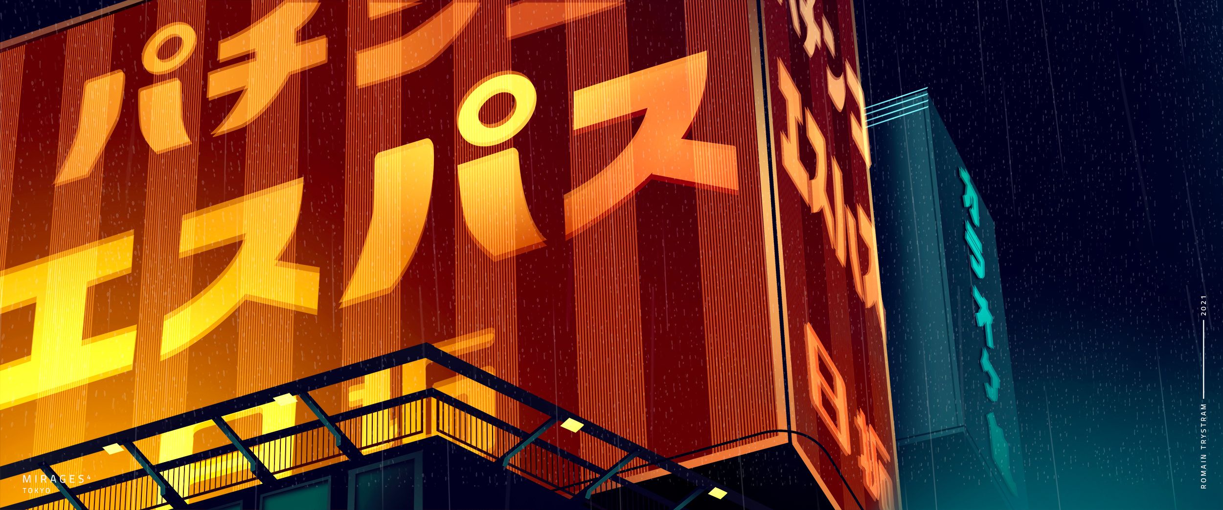 2500x1043 Tokyo by Romain Trystram on Dribbble