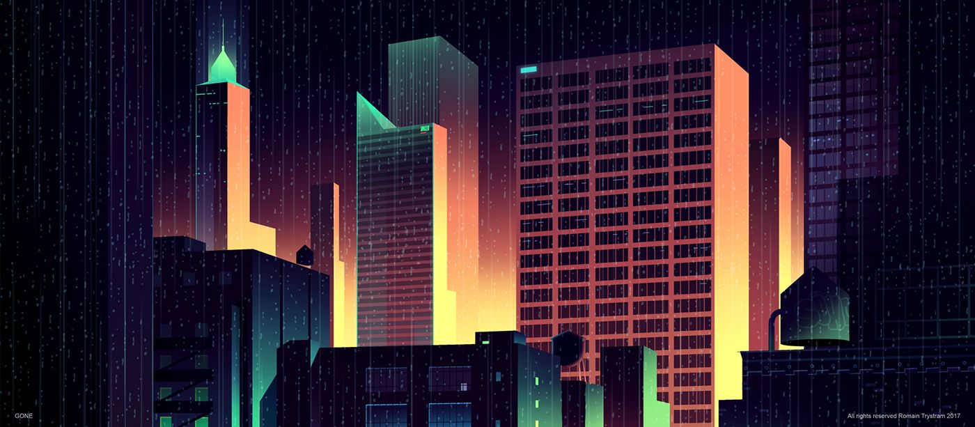 1400x613 Brilliant Digital Illustrations of a City