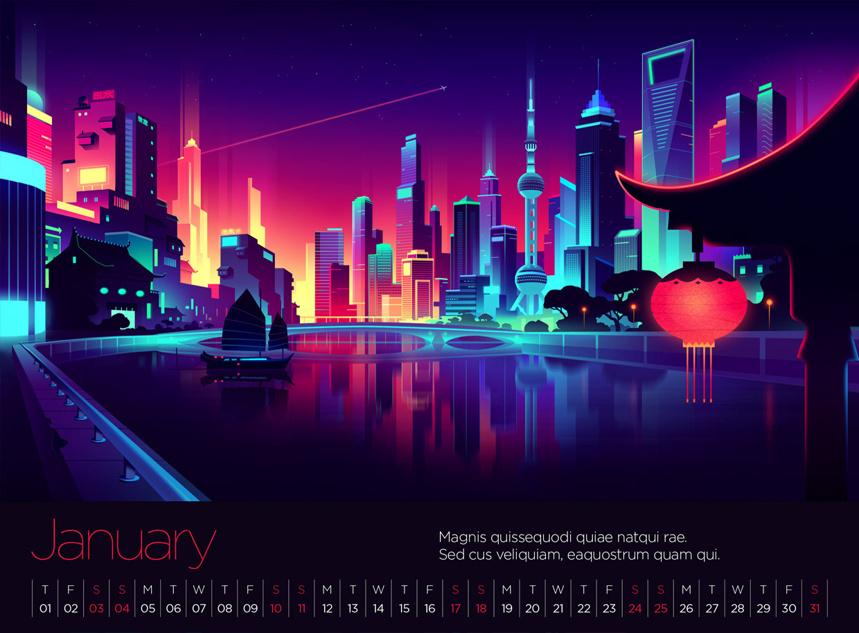 1240x913 Digital Urban Illustrations