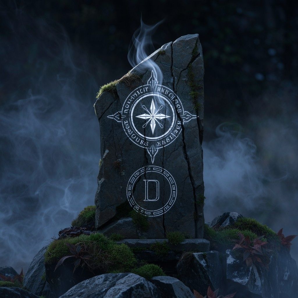 1024x1024 Download Glowing Ancient Monolith Image, Runes, Ancient