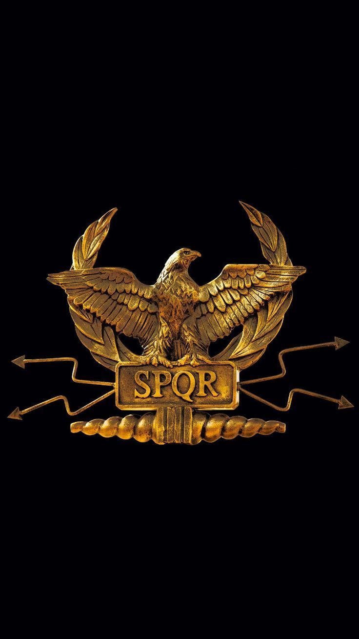 736x1309 Rome Wallpaper Logo Background. Ancient symbol tattoo ideas, Gold roman symbol, Historical roman insignia