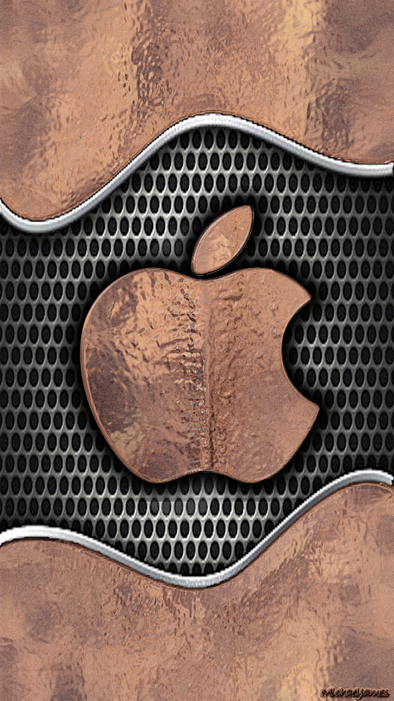800x1422 Ancient Brass, apple, copper, iphone, logo, metal, HD phone wallpaper