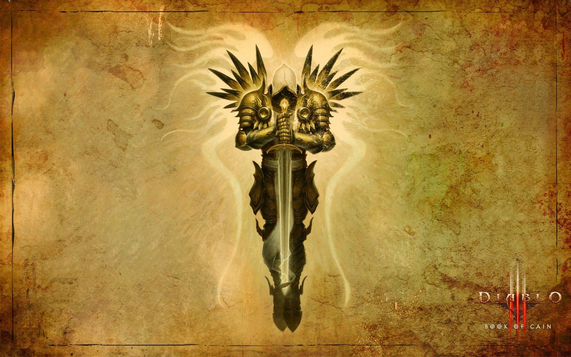1920x1200 The Diablo Character On The Texture Of Old Paper A Letter From Another