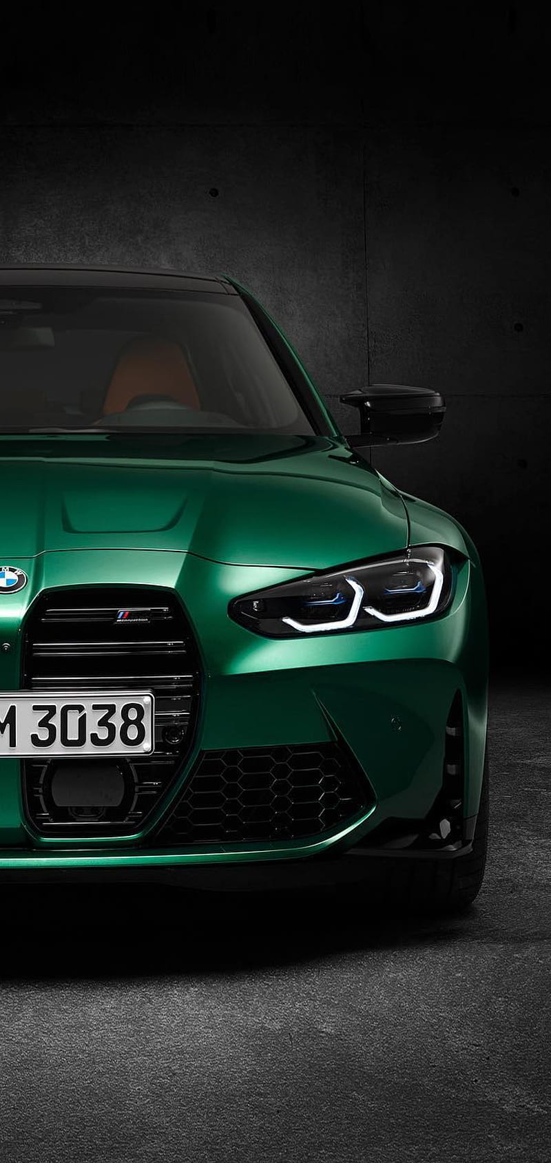 800x1689 HD green bmw m5 wallpaper