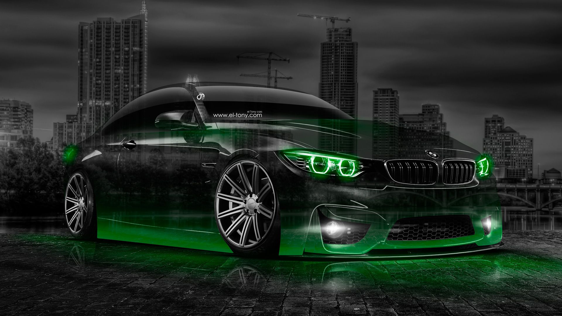 1920x1080 BMW Green Wallpaper