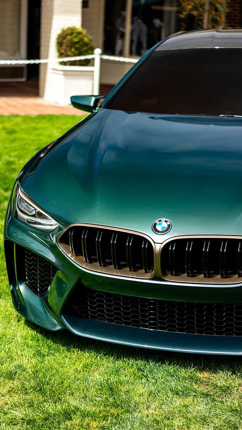 800x1422 BMW M8 car, green, hypercar, new, supercar, HD phone wallpaper