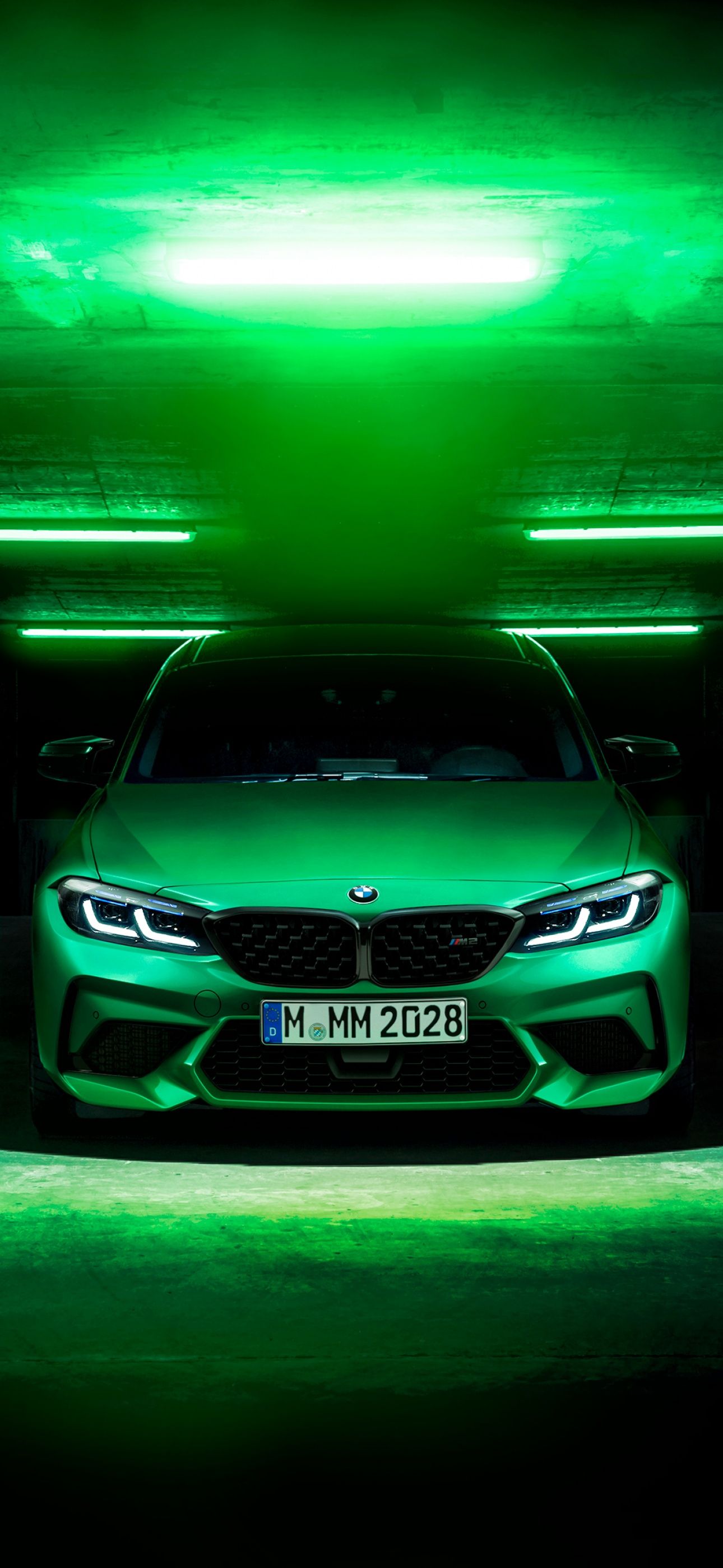 1290x2796 BMW Green Wallpaper