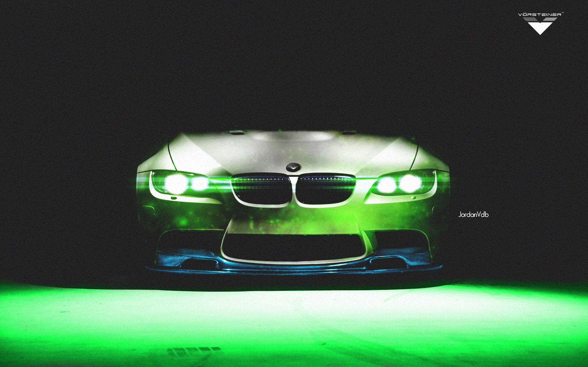 1920x1200 Black and green LED light, car, green cars, BMW HD wallpaper