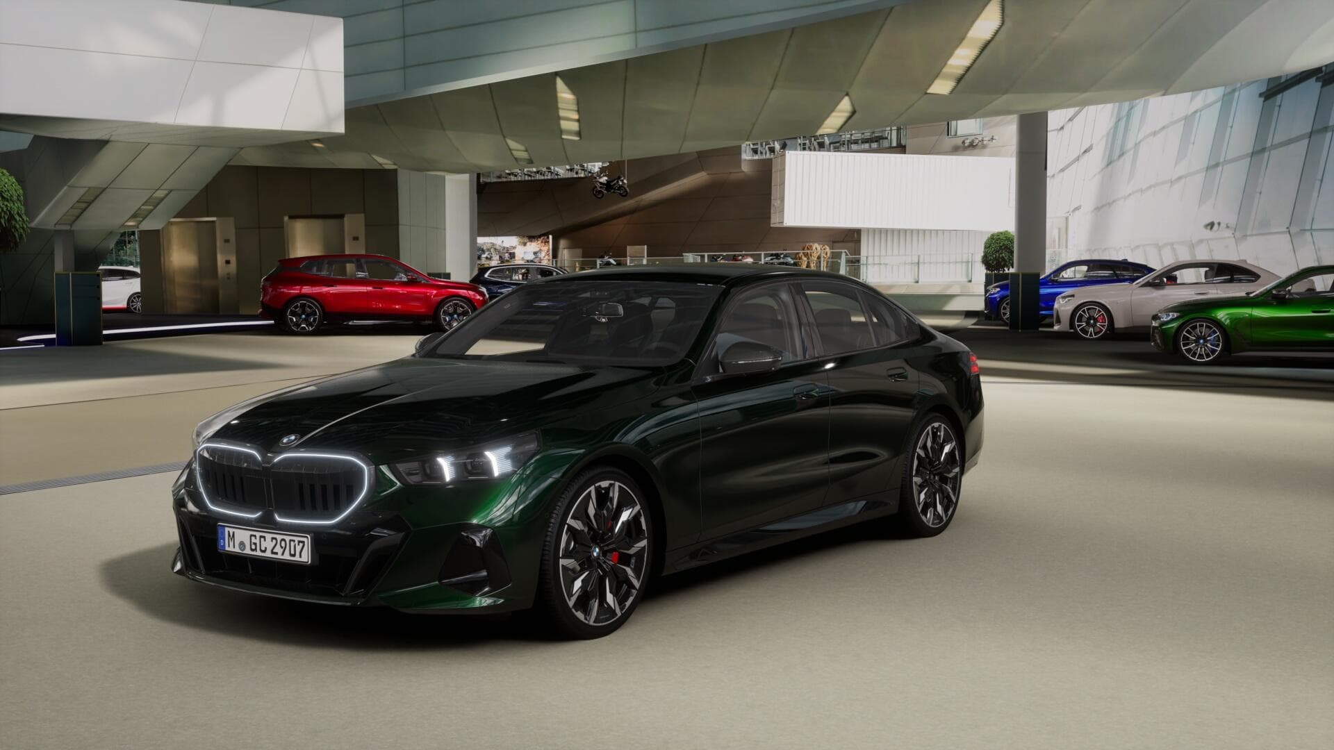 1920x1080 BMW Individual. BMW 5 Series Sedan in Dark Emerald Metallic