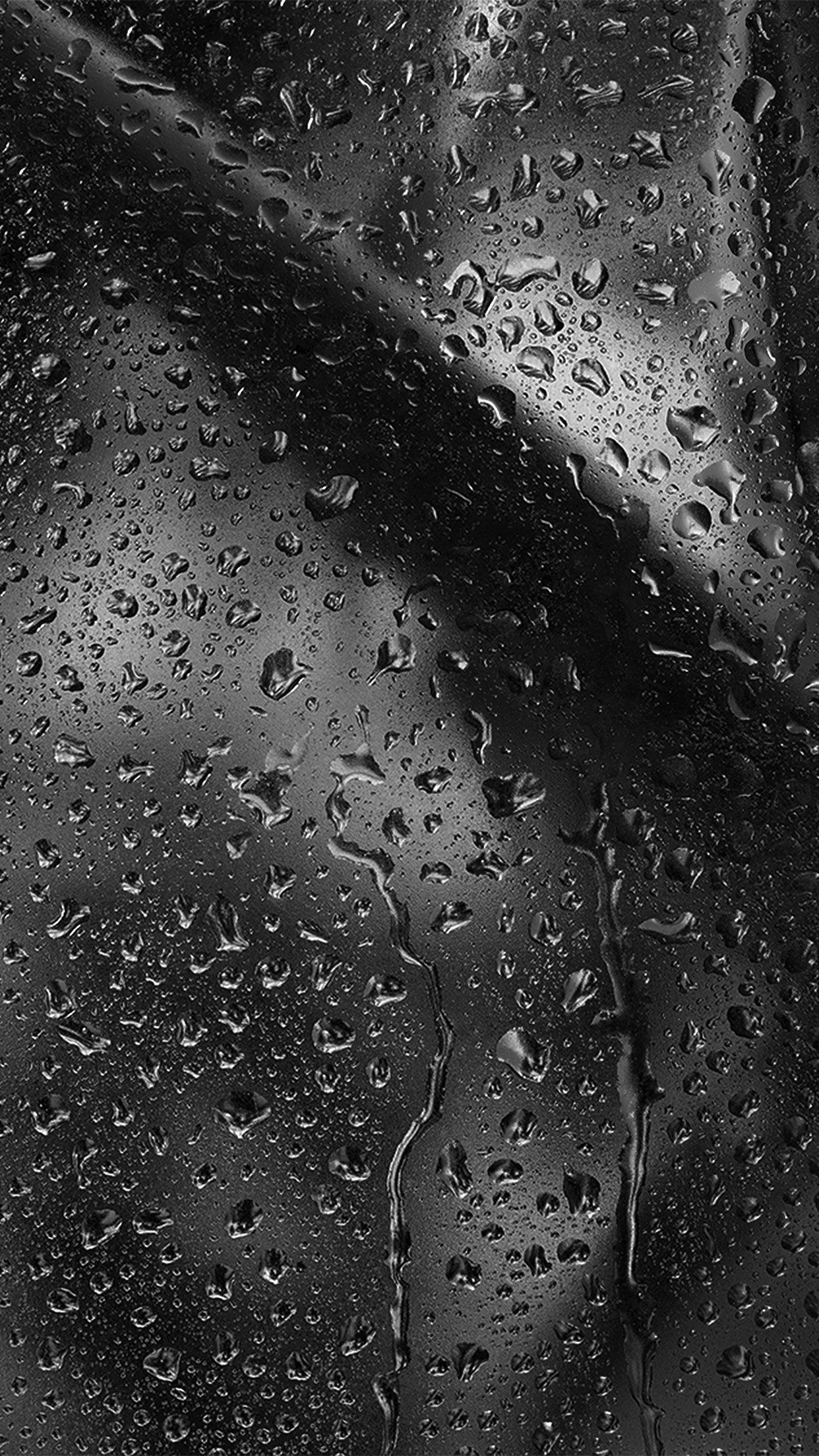1242x2208 Rain Bw Pattern Background Dark iPhone 7 Wallpaper