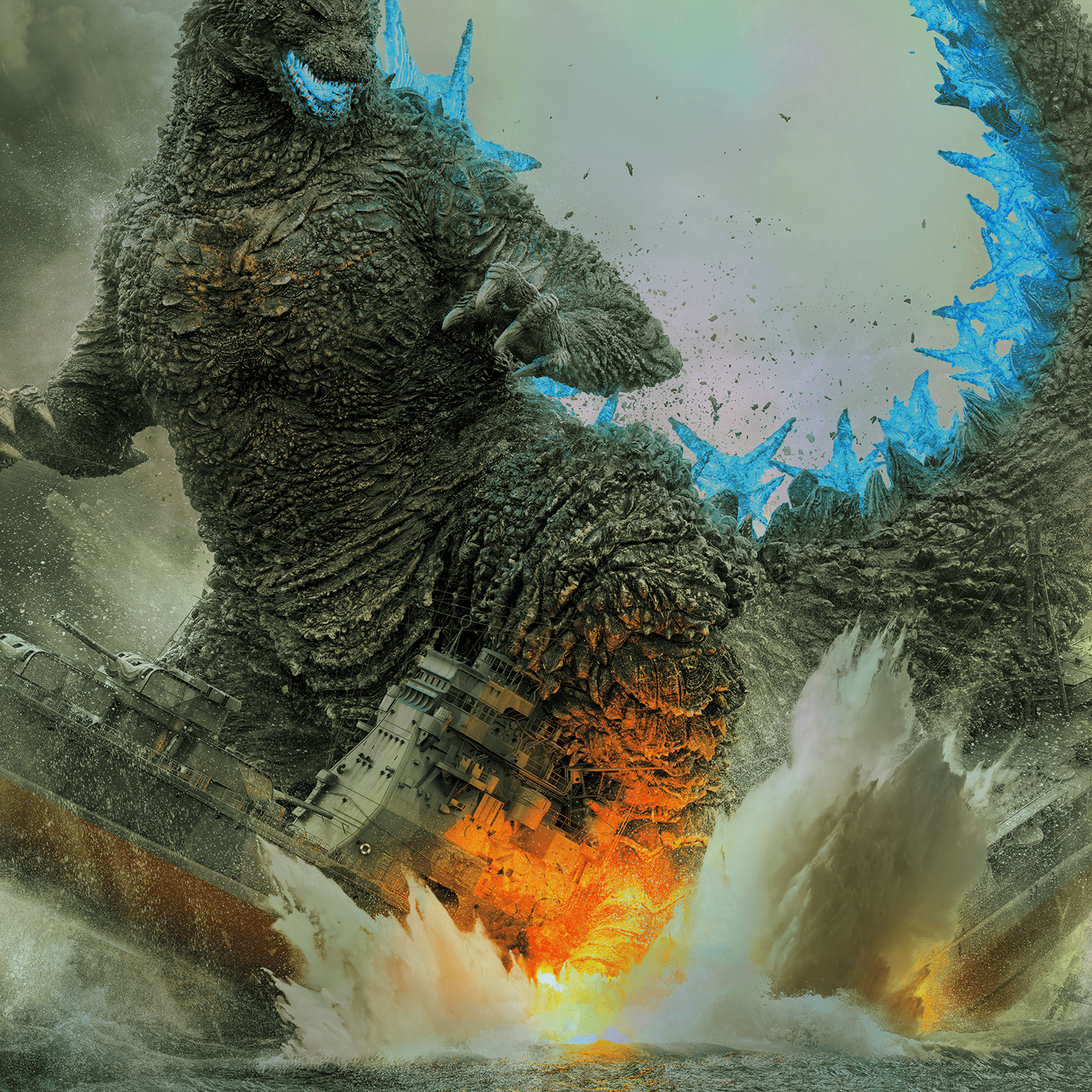 1500x1500 Print Godzilla Godzilla X Kong: The New Empire Screen Printed Poster