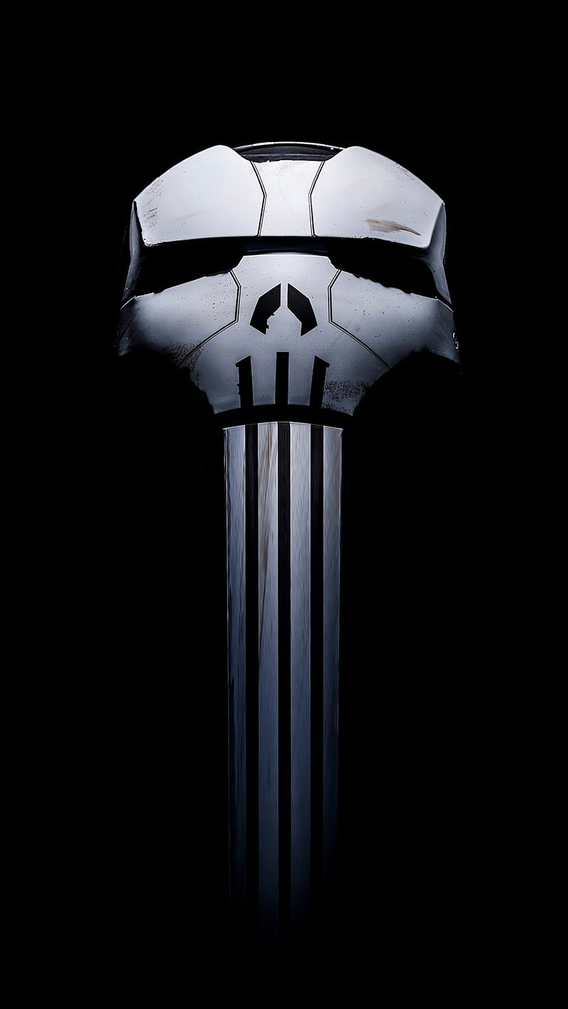 800x1422 The punisher, black, desenho, game, logo, sign, white, HD phone wallpaper
