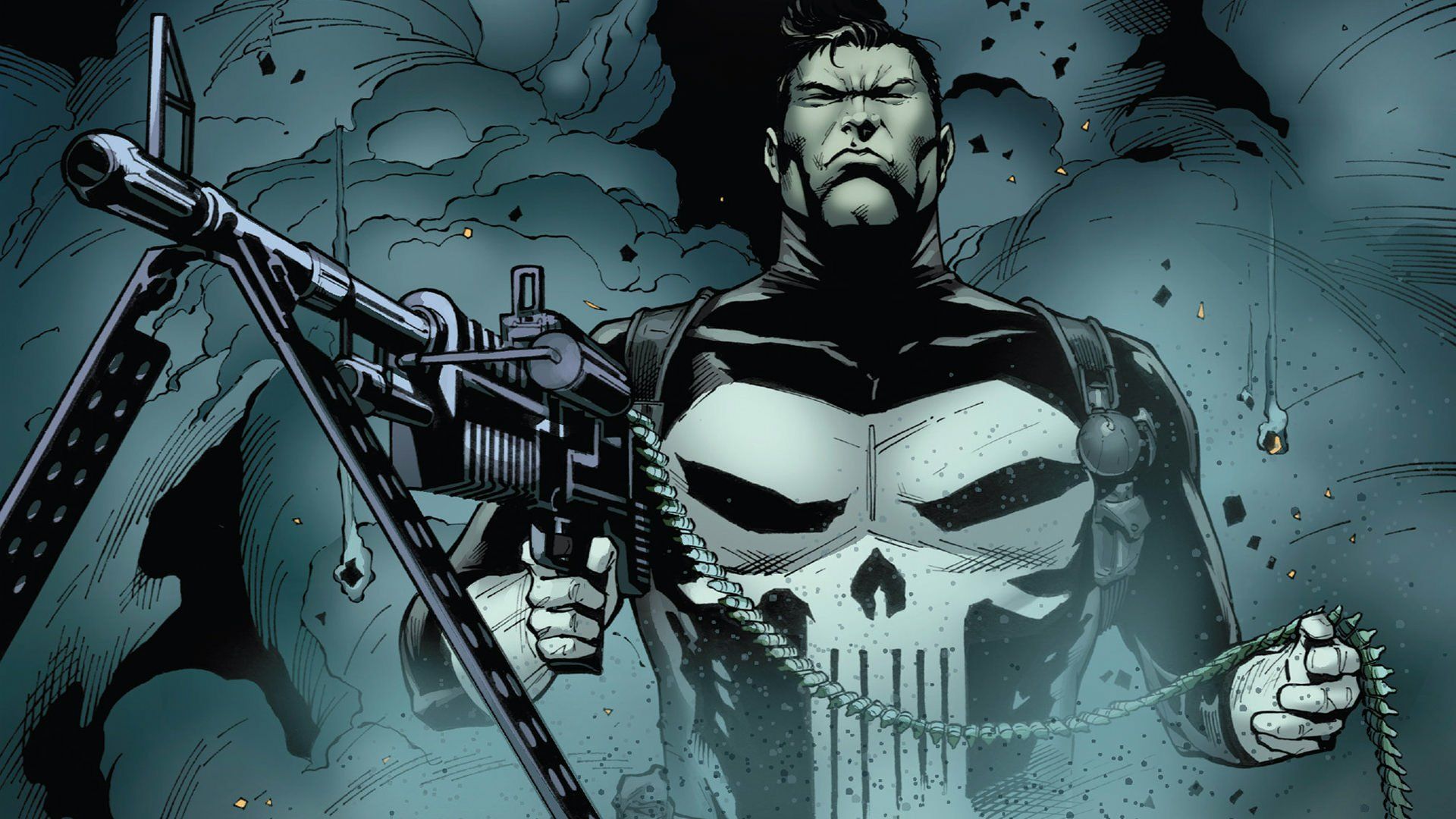 1920x1080 The Punisher HD Comic Wallpaper: Dark Vigilante Justice in Actionx1080