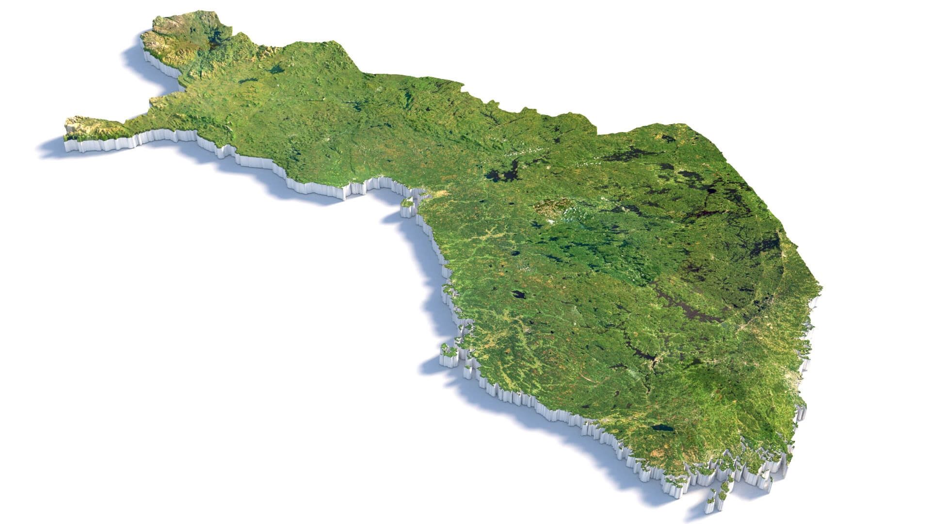 1920x1080 Finland Suomi Terrain Map