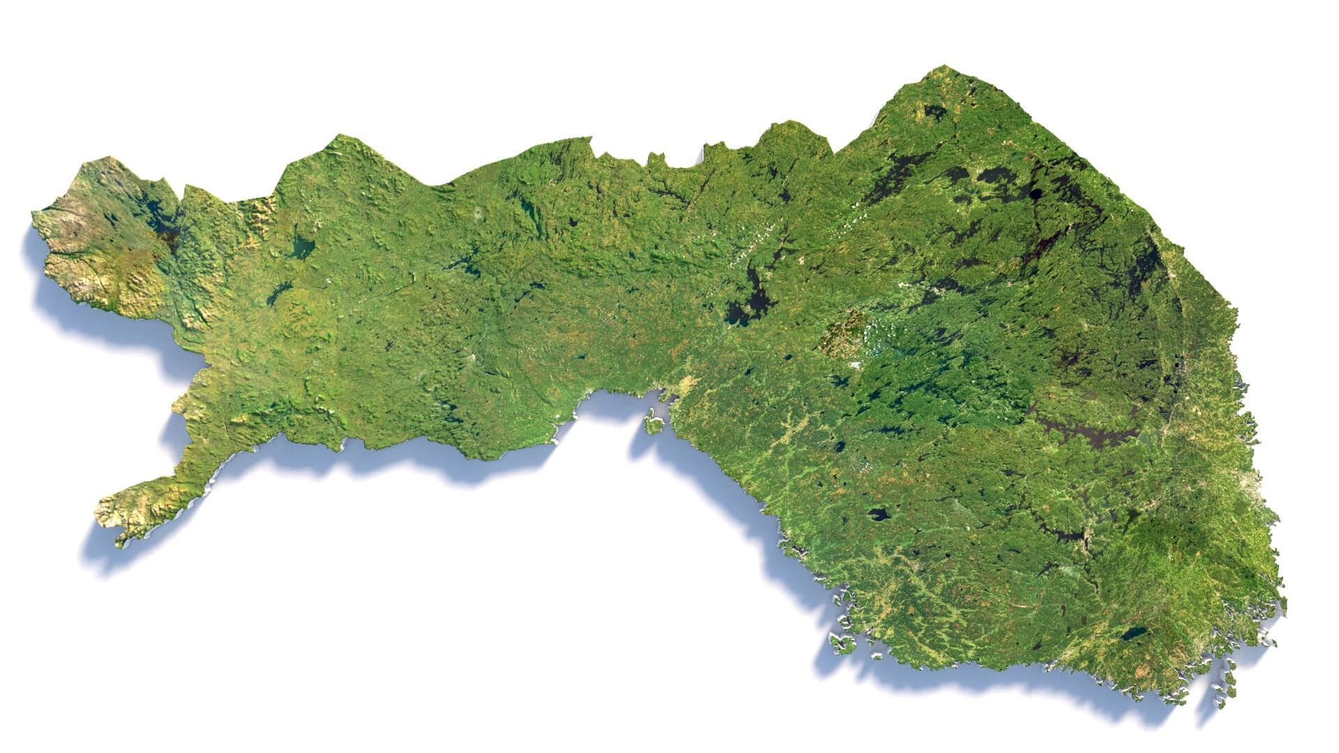 1920x1080 Finland Suomi Terrain Map