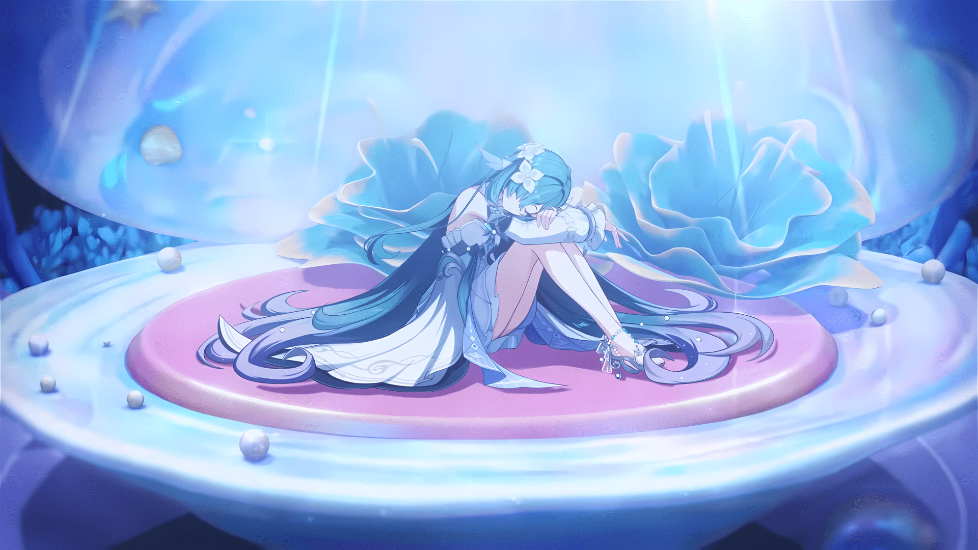 1920x1080 Vodyanitsa Wallpaper(s) From The Snezhnaya Trailer, Up Scaled To 8k (full Resolution Image Link In Post Body) : R Genshin_Impact