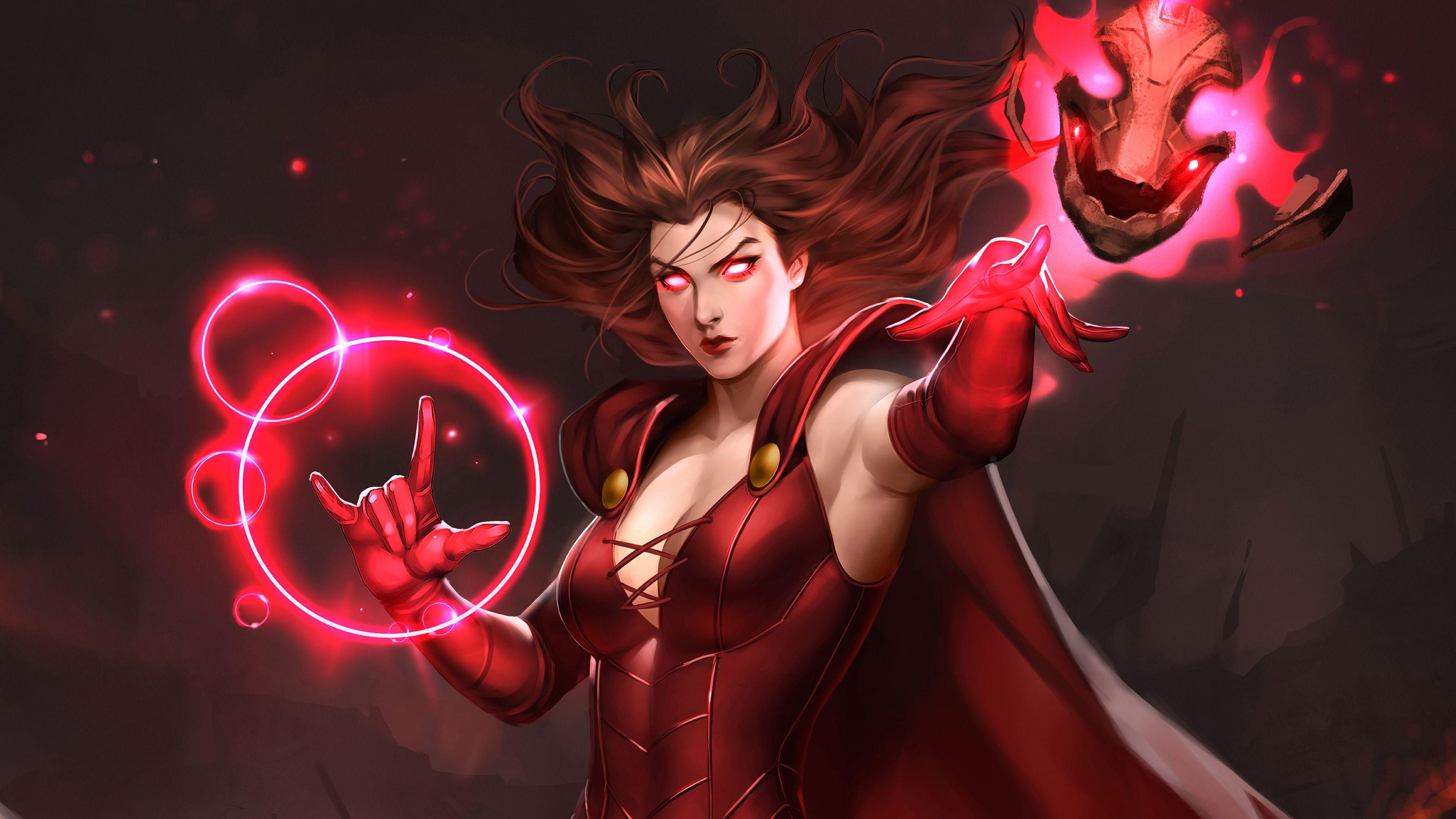 Scarlet Witch Cartoon Wallpapers - Top Free Scarlet Witch Cartoon  Backgrounds - WallpaperAccess