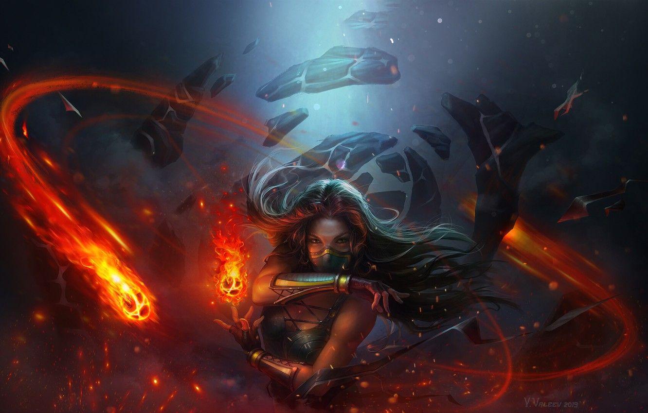 1332x850 Wallpaper Girl, Fire, Stones, Girl, Magic, Sparks, Flame, Fantasy, Fire, Art, Flame, Mila, Magic, Stone, Characters, Sparks image for desktop, section фантастика