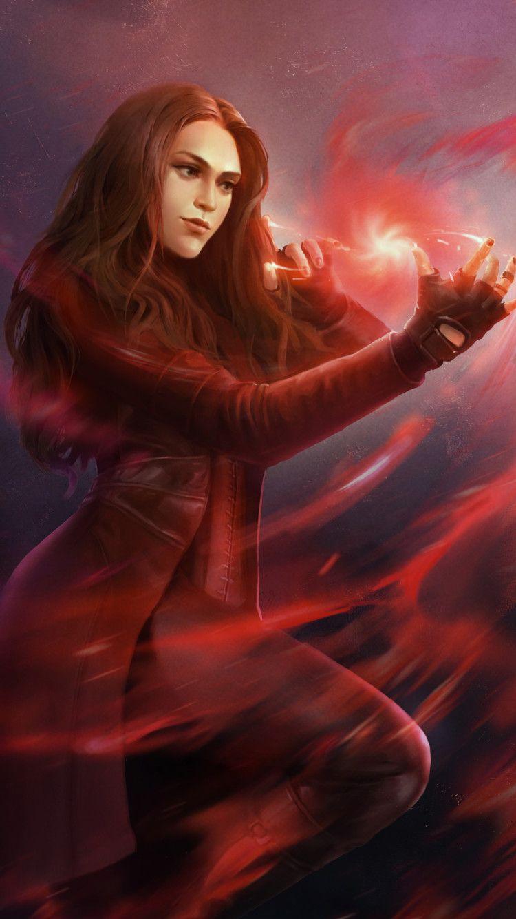 750x1334 Art Scarlet Witch Wallpaper iPhone