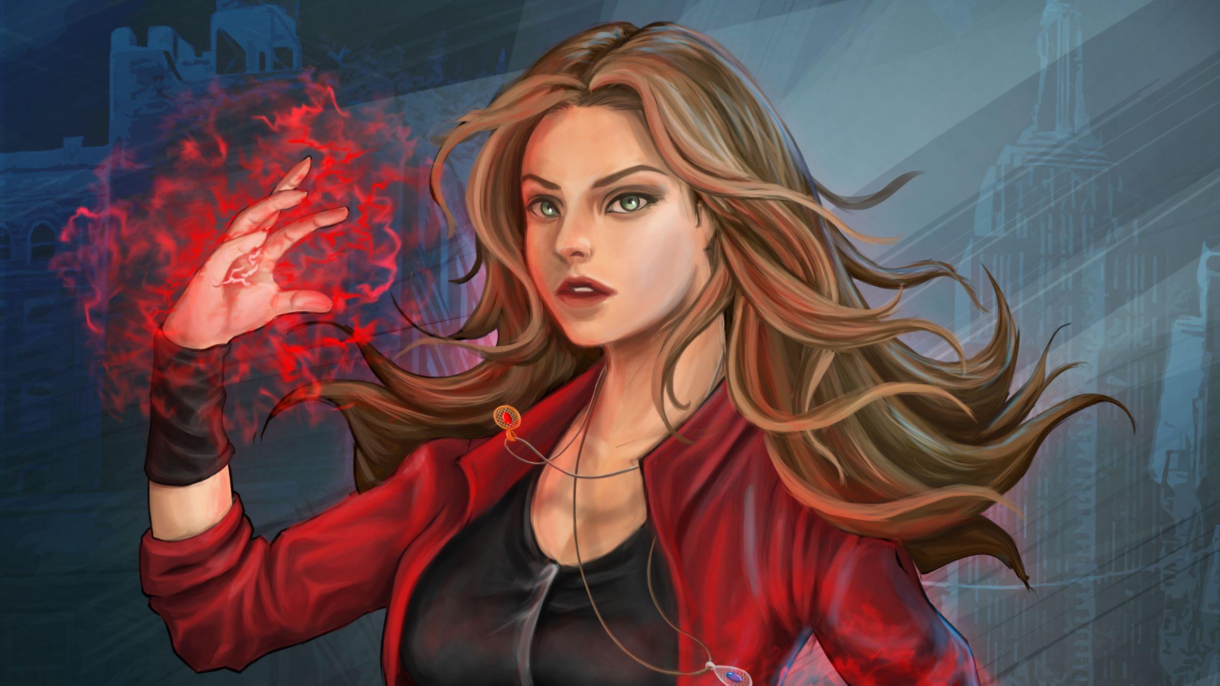 2480x1395 Scarlet Witch Artworks, HD Superheroes, 4k Wallpaper, Image, Background, Photo and Picture