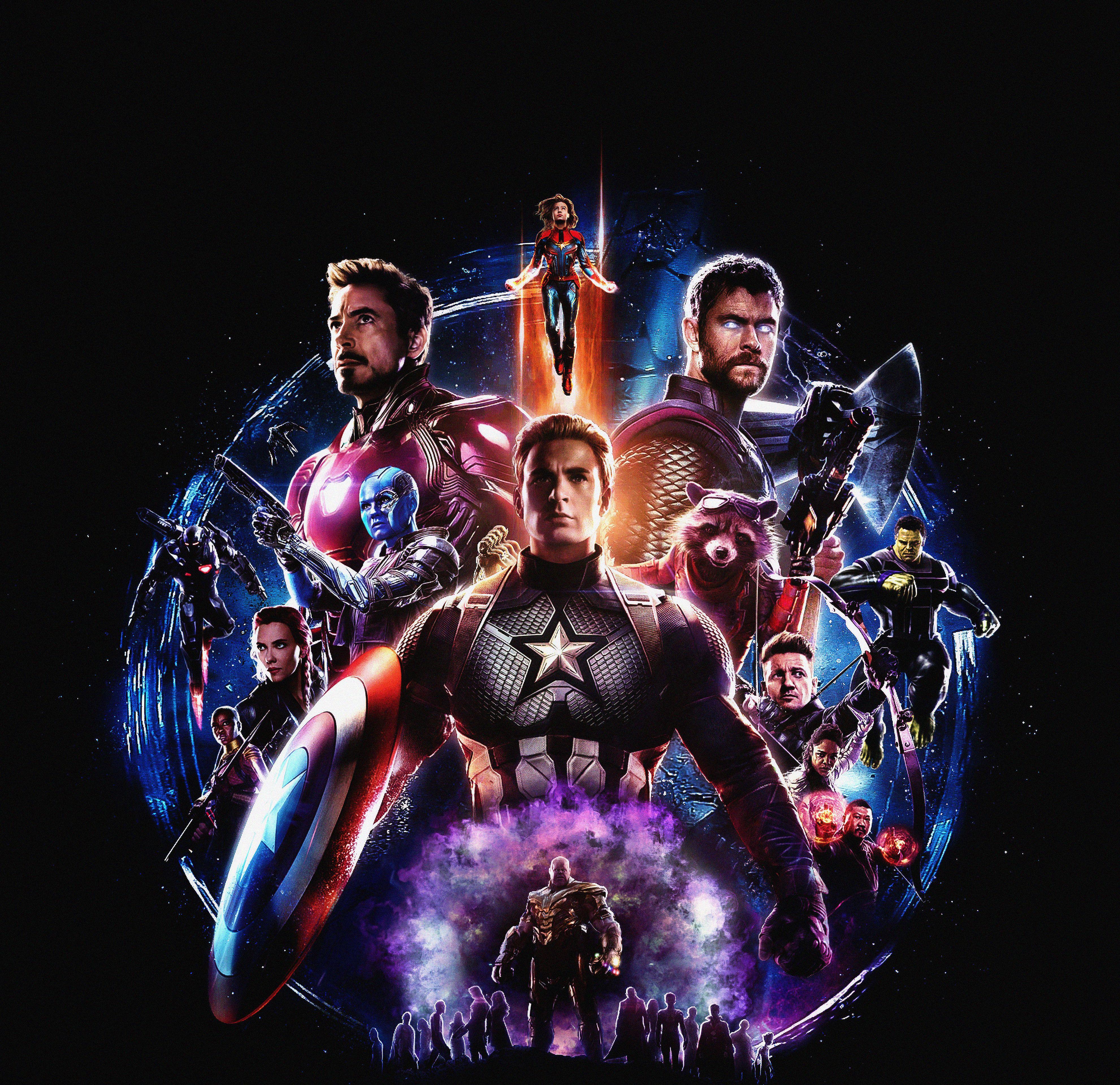3963x3840 Avengers Endgame Anime Fanart