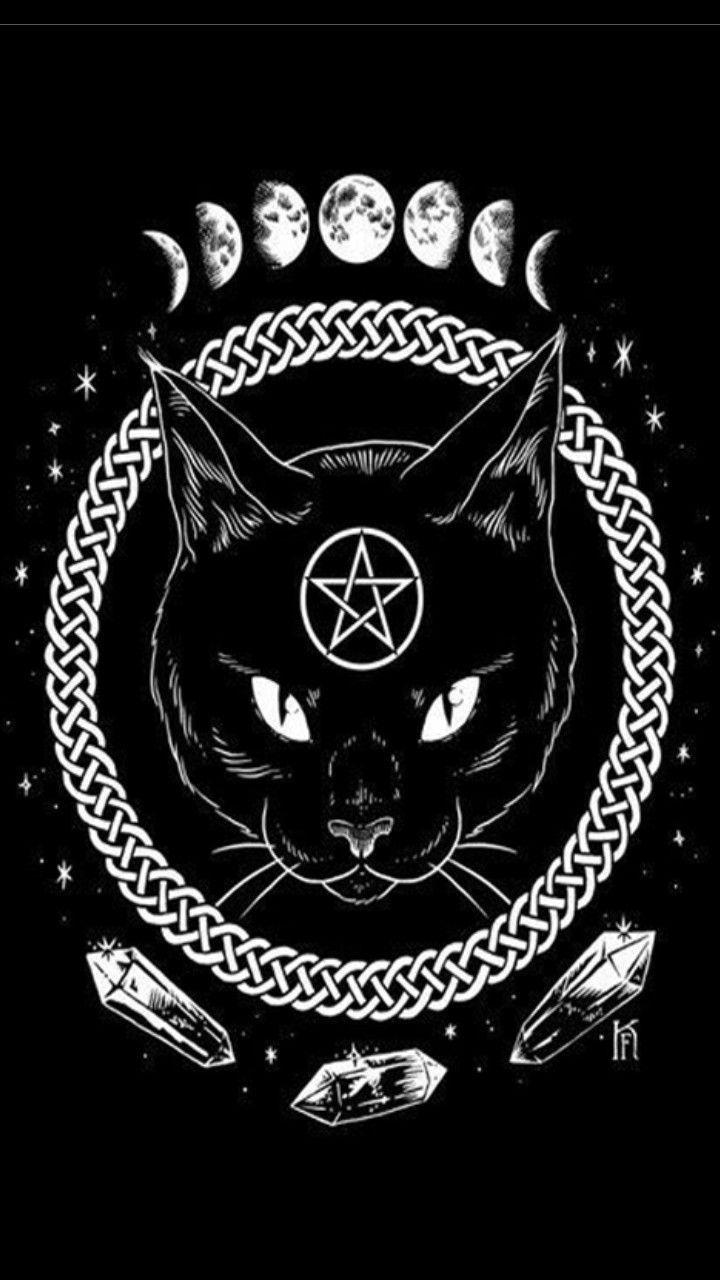 720x1280 black. Witch wallpaper, Aesthetic wallpaper, Ancient symbols