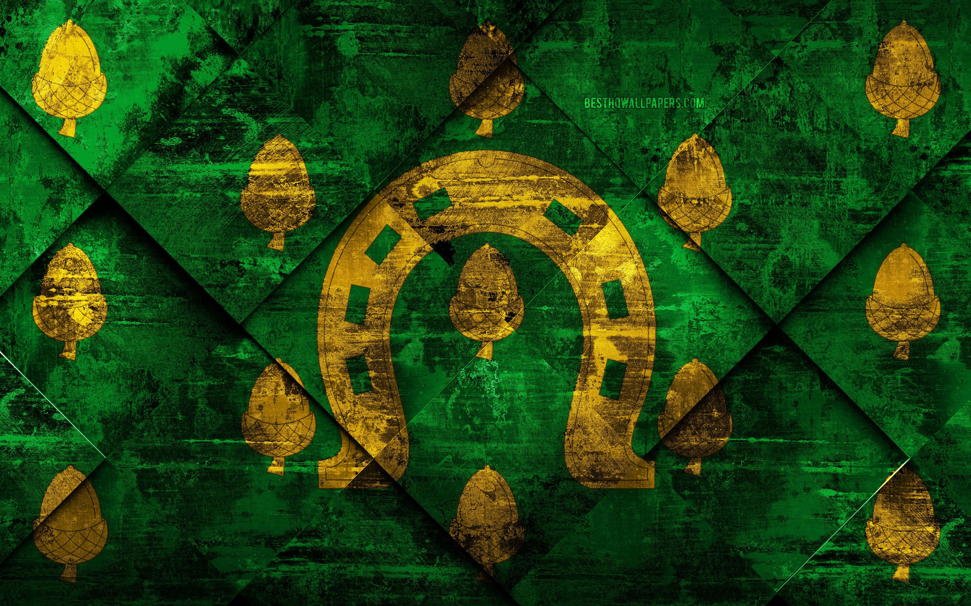 3840x2400 Download wallpaper Flag of Rutland, 4k, grunge art, rhombus grunge texture, Counties of England, Rutland flag, England, national symbols, Rutland, United Kingdom, creative art for desktop with resolution 3840x2400. High Quality HD