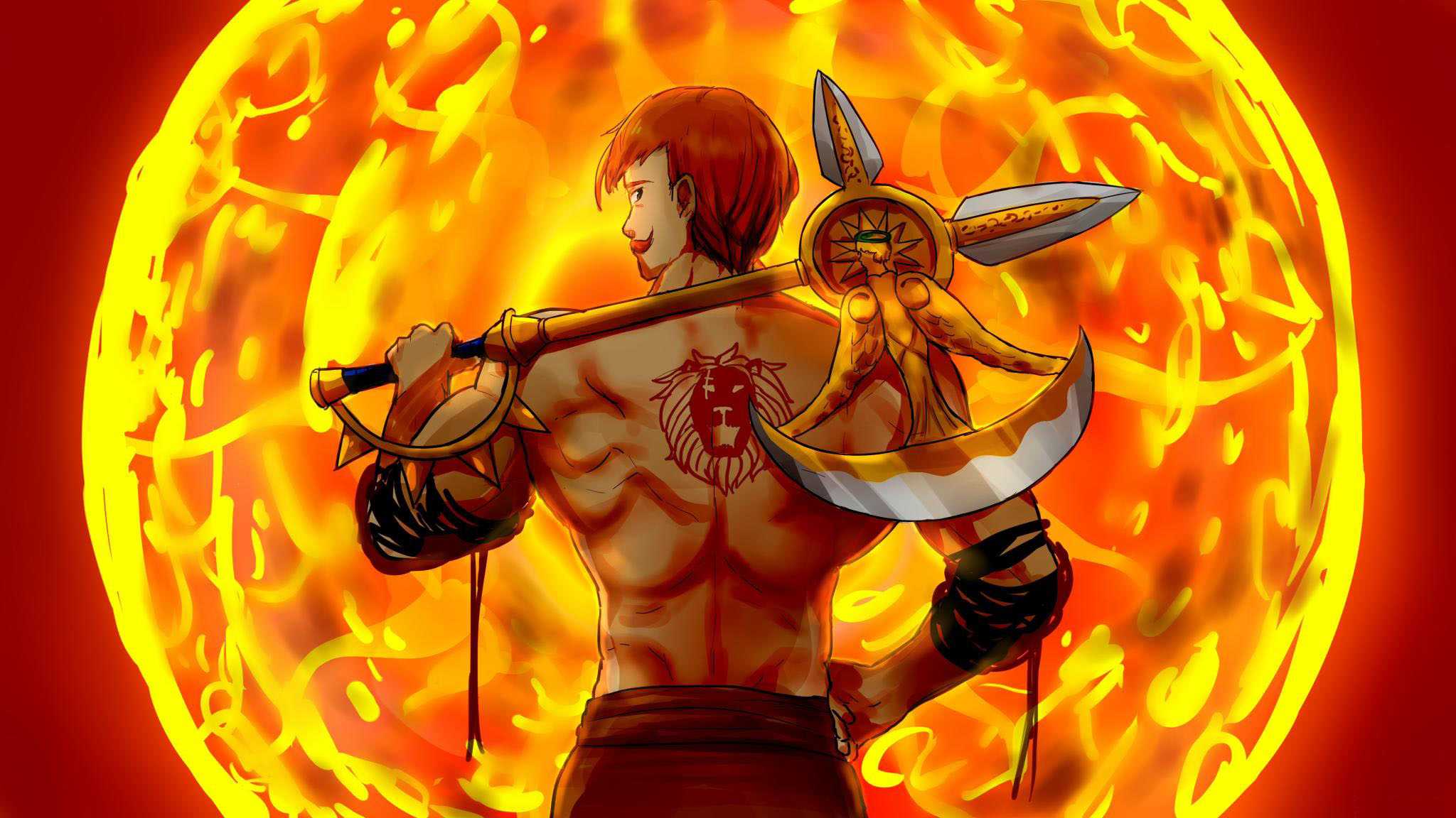 2048x1152 Escanor Wallpaper Desktop Free HD Wallpaper