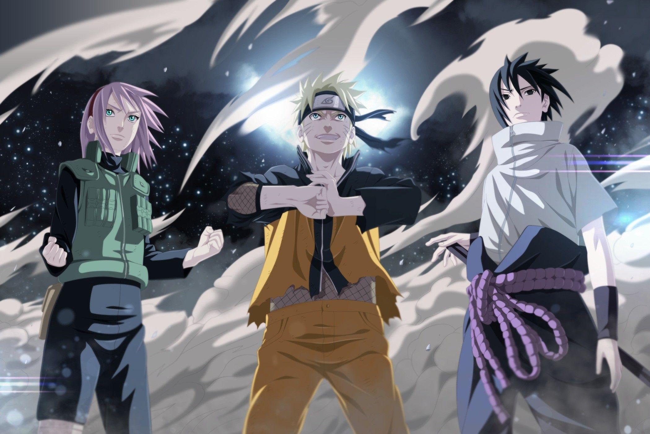 2099x1403 Hình nền Naruto Naruto Uzumaki Sakura Haruno Sasuke Uchiha - Đội 7 và Sannin